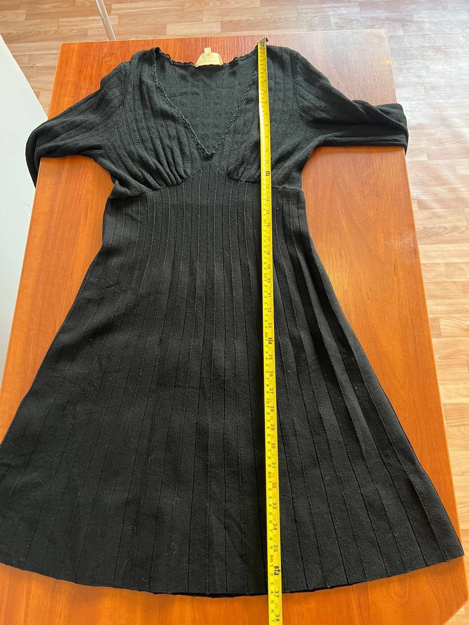 Sezane SEZANE PARIS RARE BLACK VISCOSE SOLID EVENING MID DRESS SZ L Size L / US 10 / IT 46 - 11 Thumbnail
