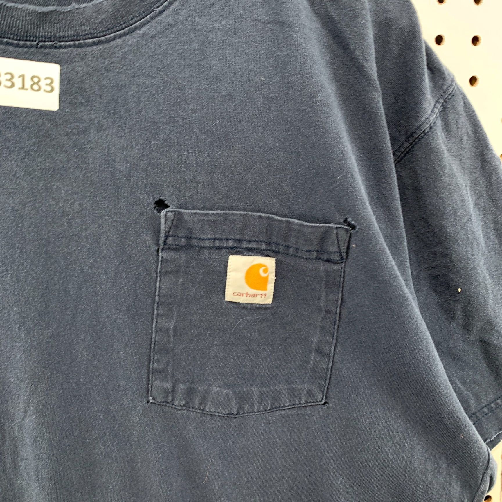 Carhartt VINTAGE Carhartt Pocket Shirt Mens Large Faded Blue Distressed Workwear Short Sleeve Crew Neck 90s Size US L / EU 52-54 / 3 - 7 Thumbnail