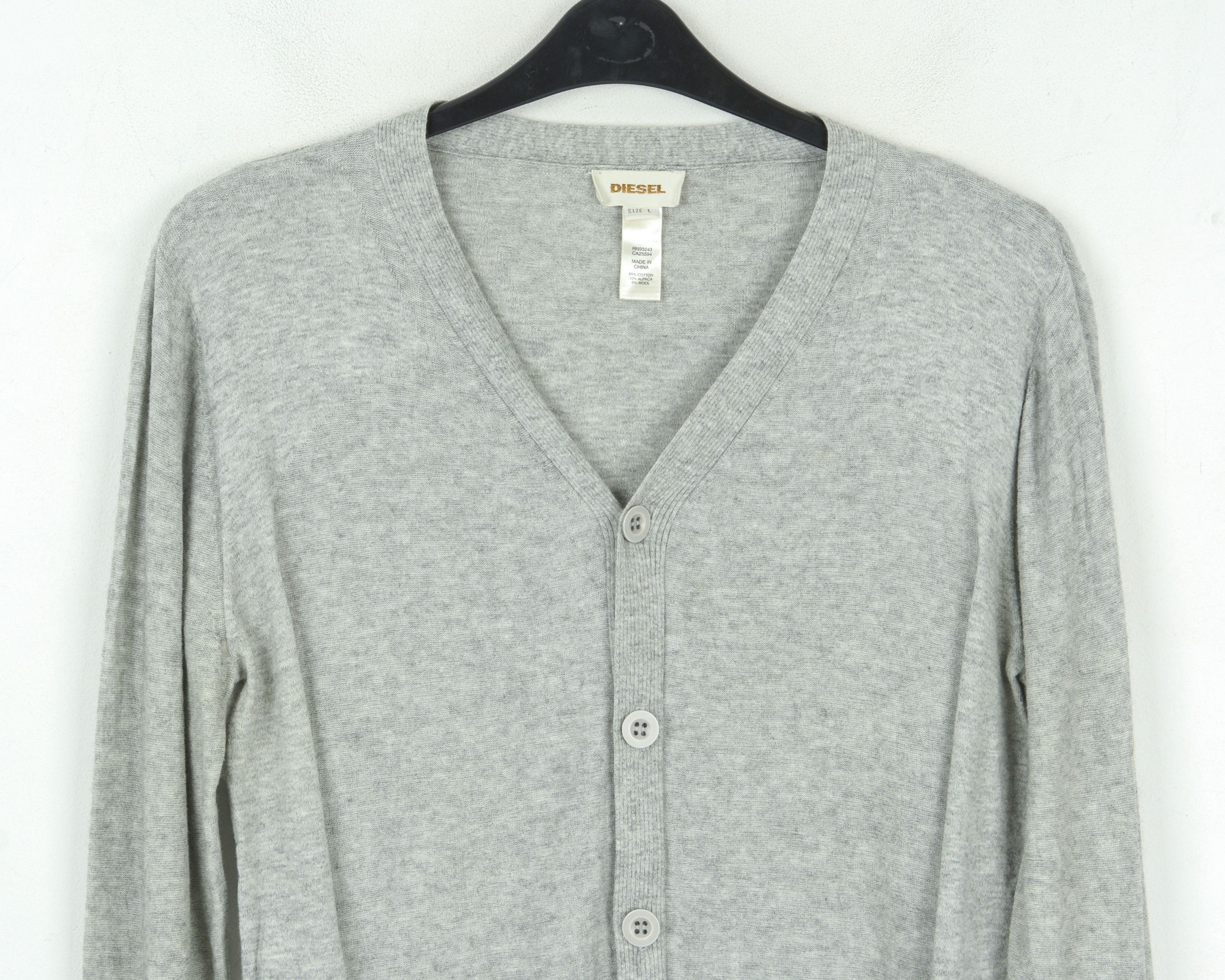Diesel Alpaca Wool Cardigan Jumper Button Up Knit Sweater Jacket Size US L / EU 52-54 / 3 - 2 Thumbnail