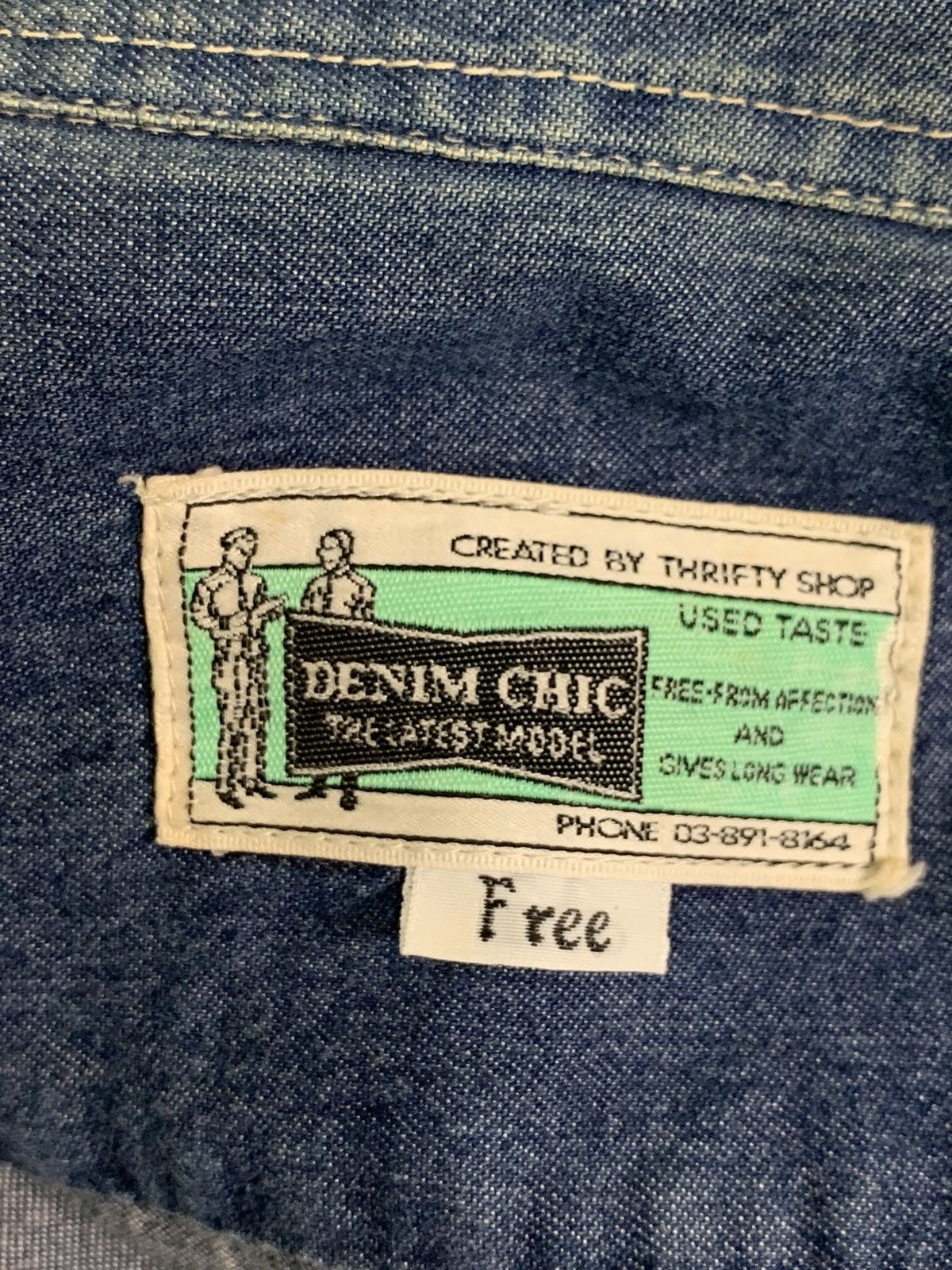 Japanese Brand Rare Design Denim Chic Double Pocket Soft Denim Button Ups Size US L / EU 52-54 / 3 - 4 Thumbnail