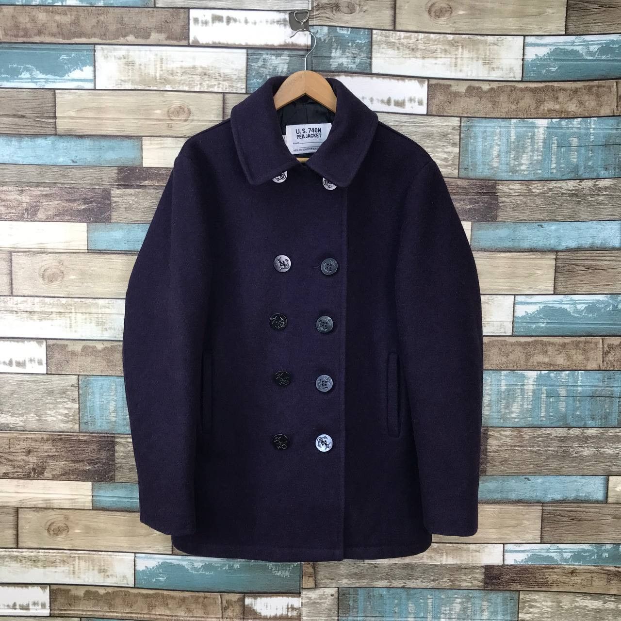 Schott VINTAGE SCHOTT US 70N PEACOAT PURPLE DOUBLE BREASTED Size US M / EU 48-50 / 2 - 3 Thumbnail