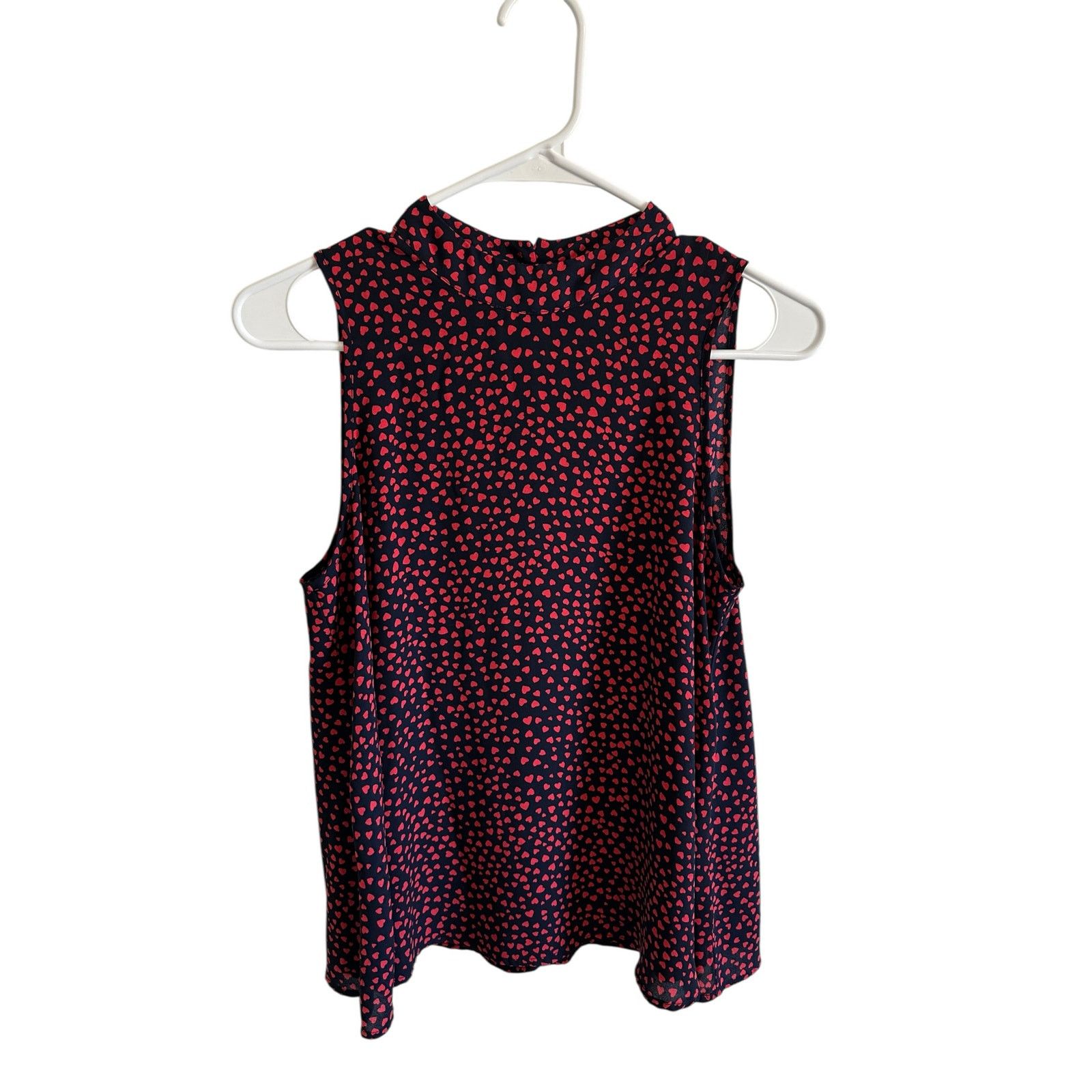 Other Womens Small Red Black Heart Print High Neck Sleeveless Tank Size S / US 4 / IT 40 - 3 Thumbnail