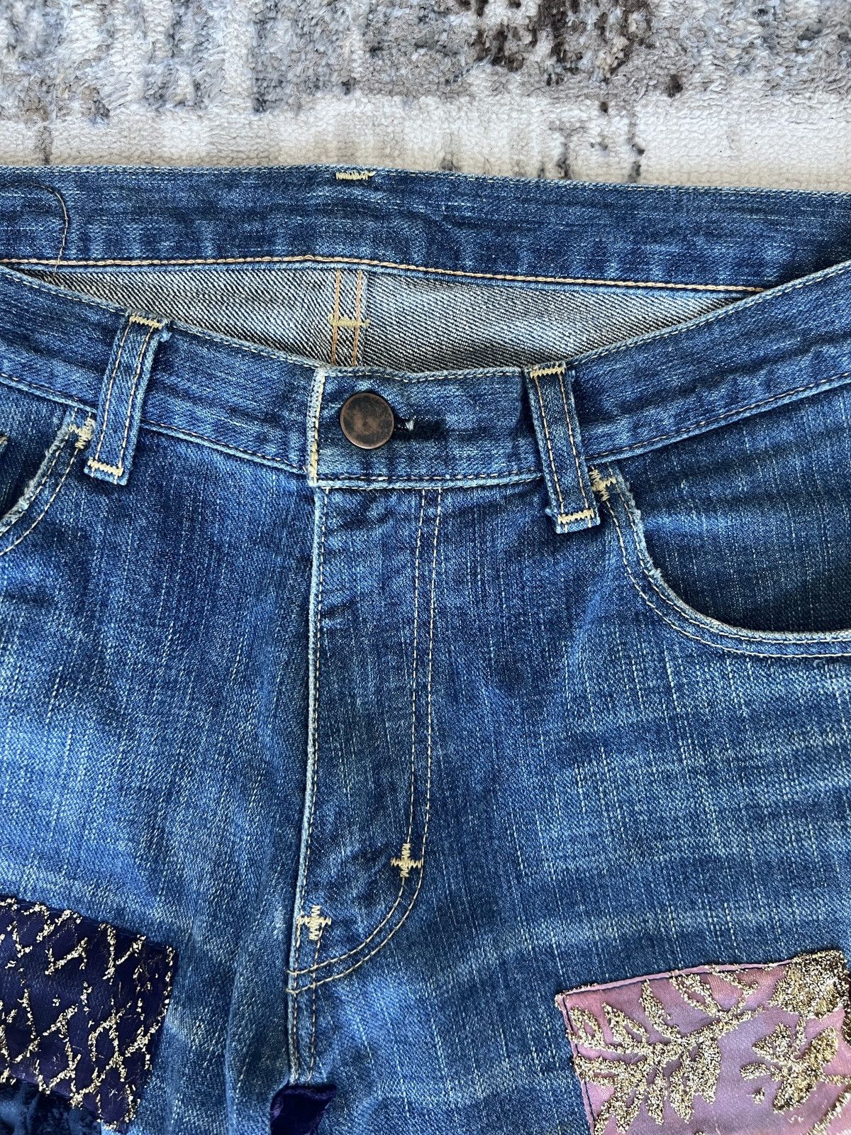 Number (N)ine Number (N)ine AW03 “Touch Me Im Sick” Patchwork Denim Size US 31 - 8 Thumbnail