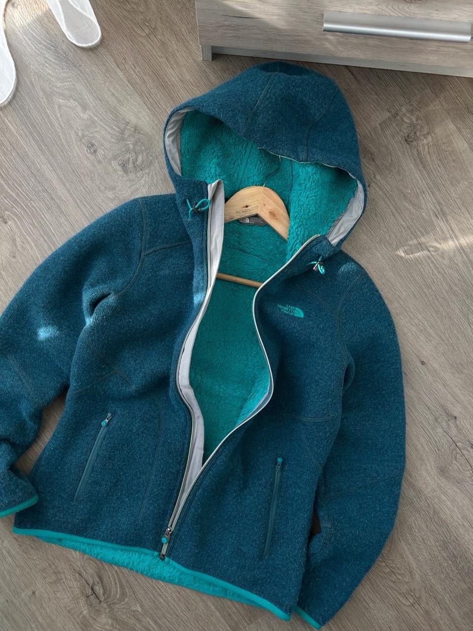 The North Face × Vintage Vintage The North Face Outdoor Blue Fur Zip Hoodie Size US M / EU 48-50 / 2 - 10 Thumbnail