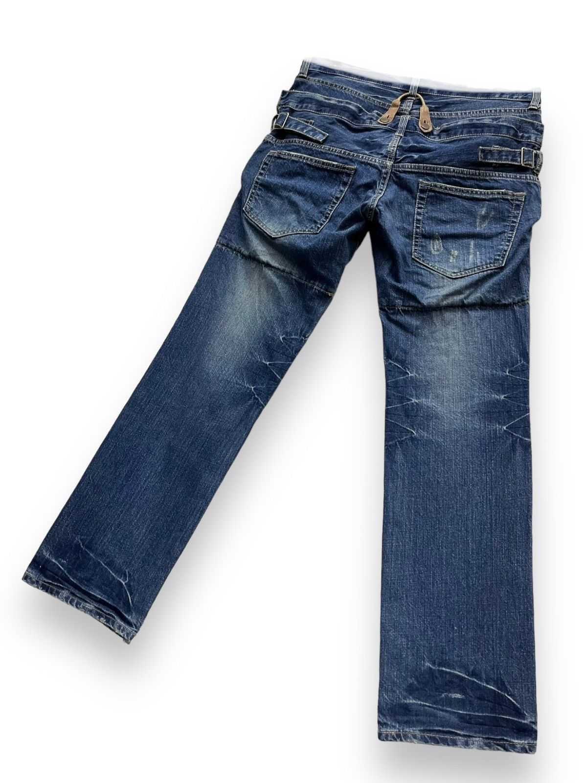 Le Grande Bleu (L.G.B.) × PPFM × Seditionaries FYE RARE🔥PPFM Punk Real Double Waist Ripped Unique Design💥 Size US 31 - 15 Thumbnail