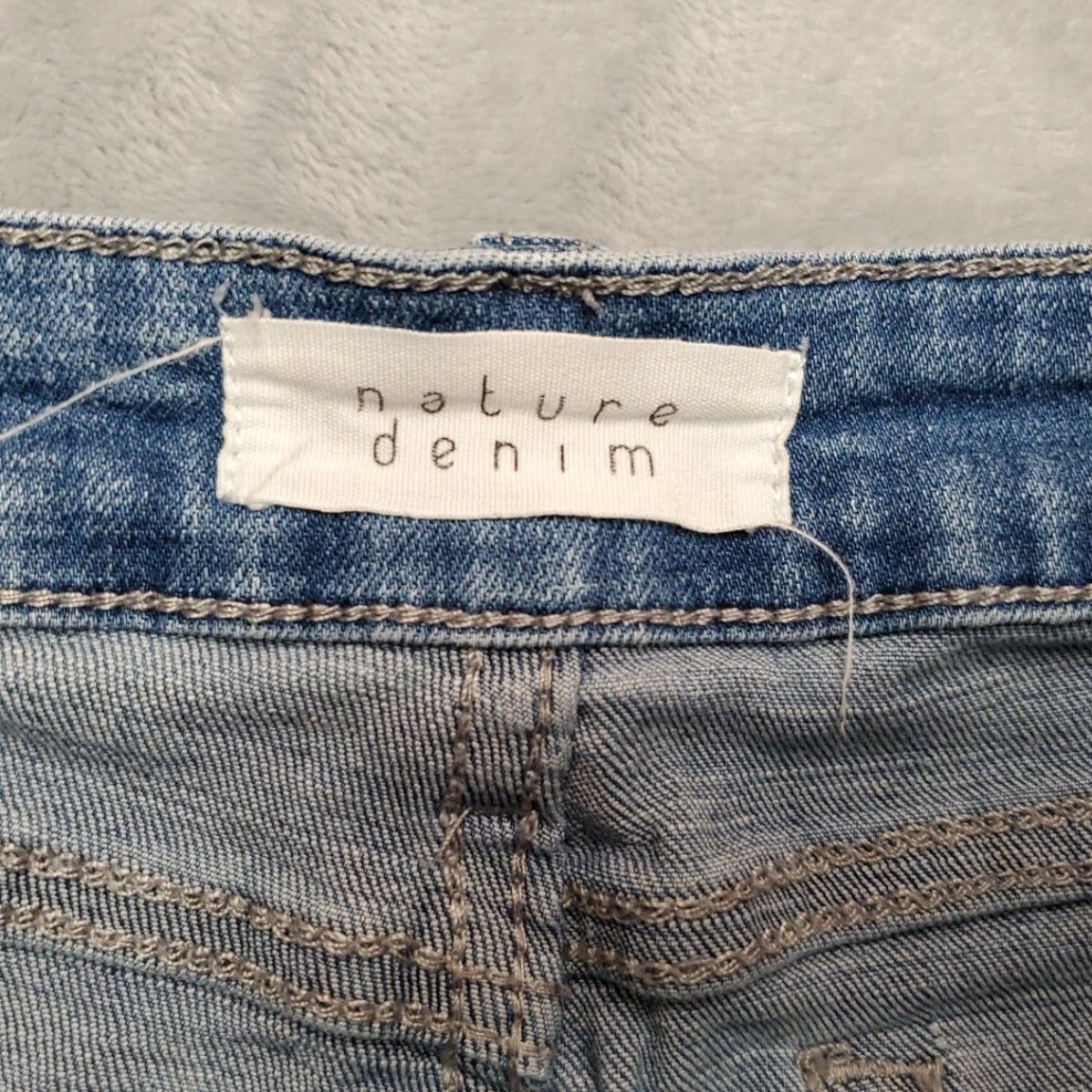 Denime VINTAGE Nature Denim Shorts Women L Blue Estilo Booty Biker Y2K Micro Mini Grunge Size 36" / US 14 / IT 50 - 2 Thumbnail