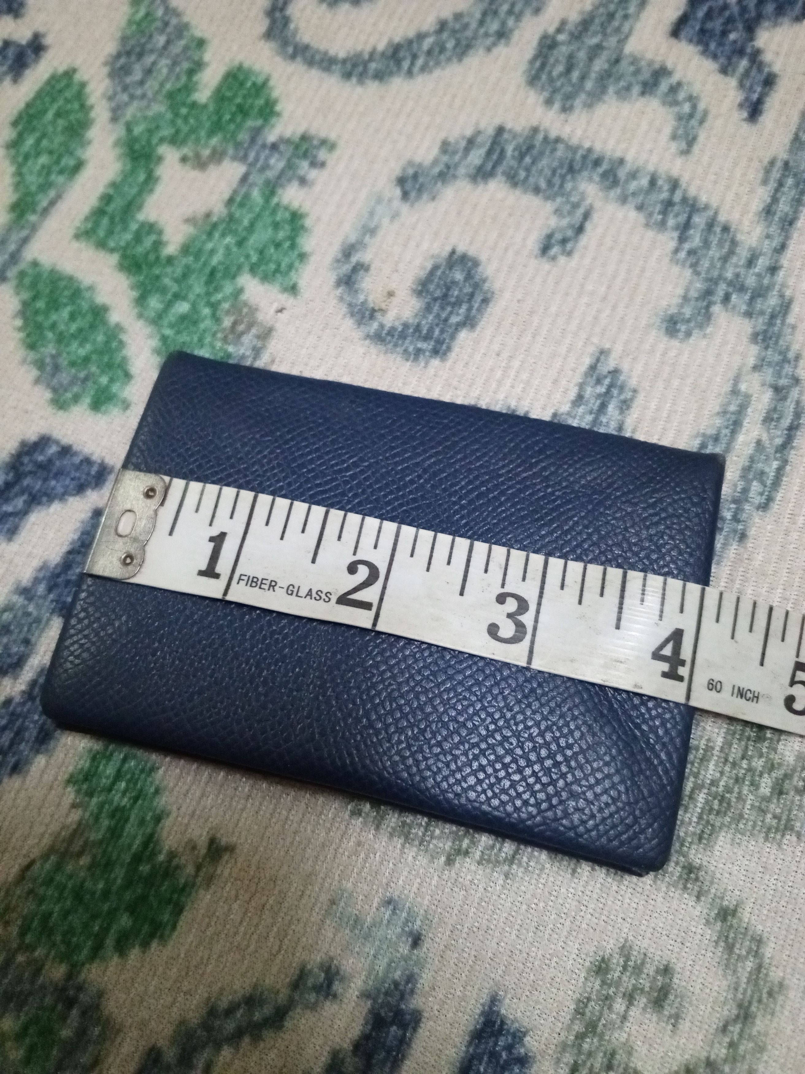 Hermes 🔥HERMES🔥CALVI LEATHER CARD WALLET NAVY BLUE Size ONE SIZE - 7 Thumbnail