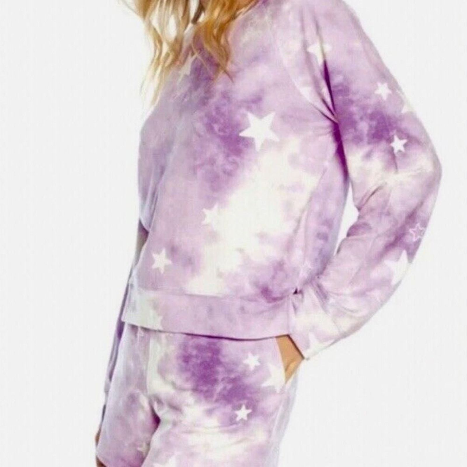 Wildfox Wildfox Soft Sweatshirt Short Lounge Set PJs Purple Size L Size L / US 10 / IT 46 - 4 Thumbnail