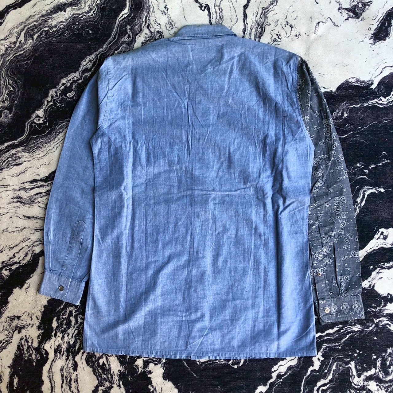 Christian Dior Monsieur Vintage Christian Dior Monsieur Chambray Paisley Pocket Size US M / EU 48-50 / 2 - 2 Thumbnail