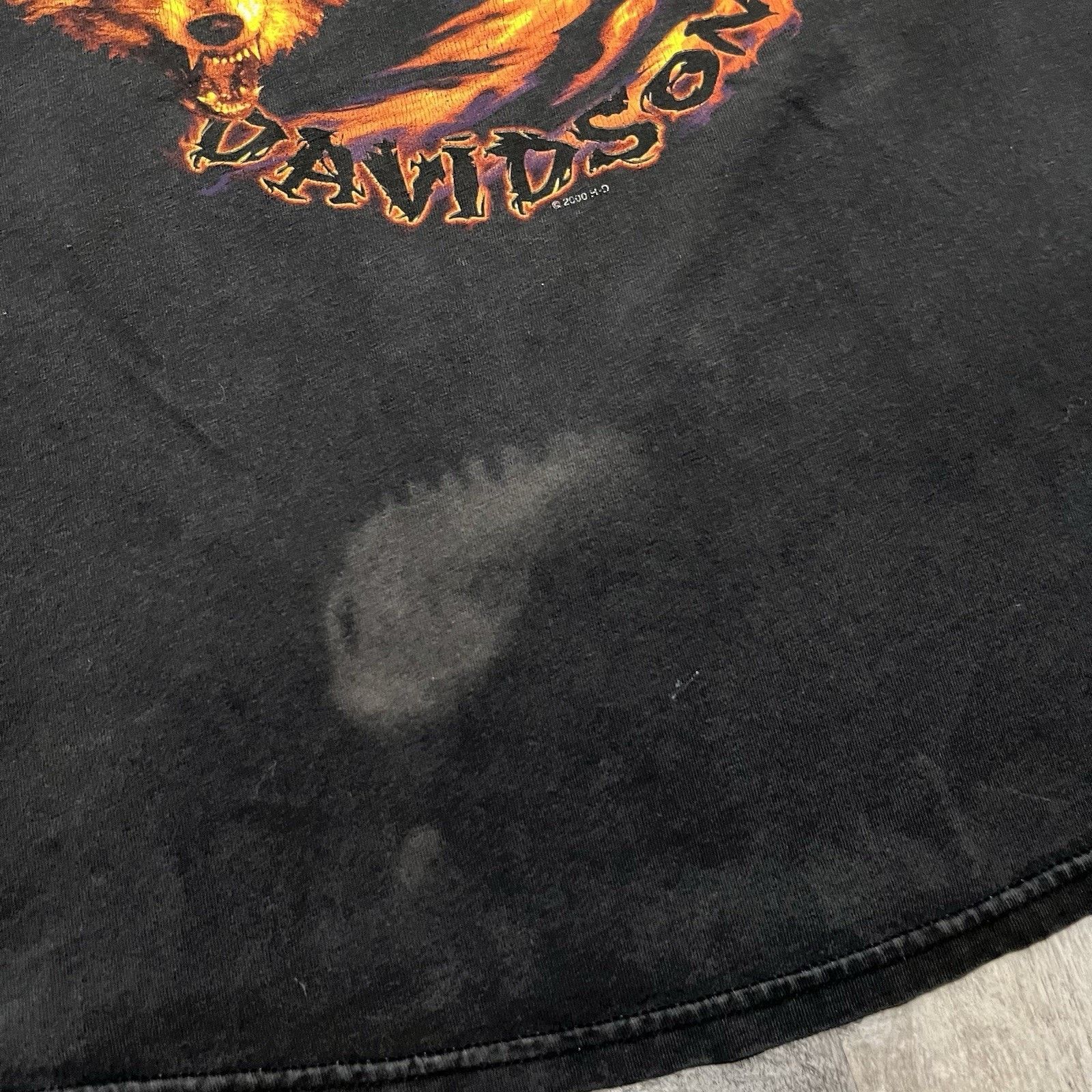 Harley Davidson VTG Harley Davdison Flames Eagle Wolf Grand Island Y2K Shirt Size US XL / EU 56 / 4 - 4 Thumbnail