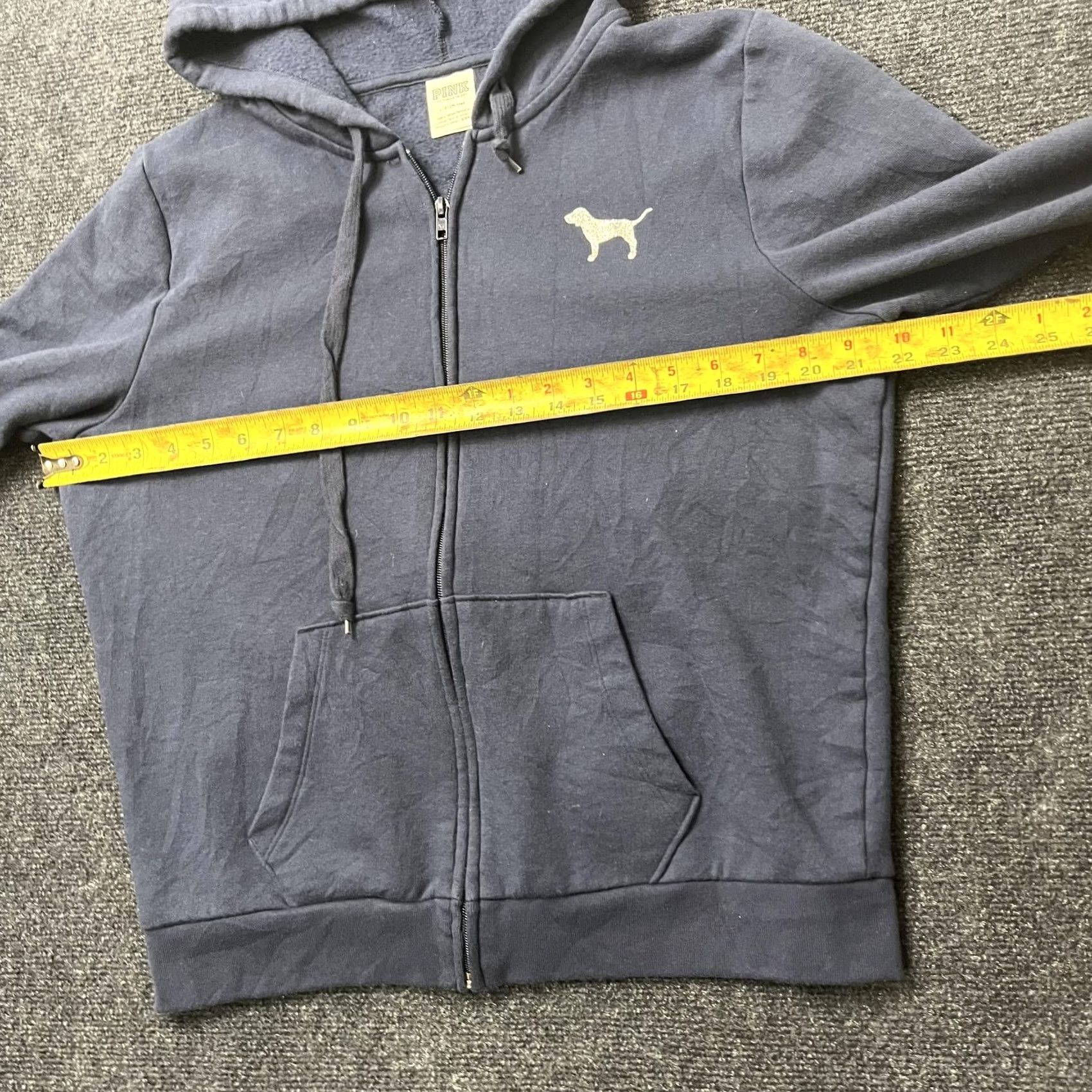 Vintage PINK Victoria's Secret Hoodie Womens L Blue Full Zip Fleece Logo Pullover Size L / US 10 / IT 46 - 6 Thumbnail