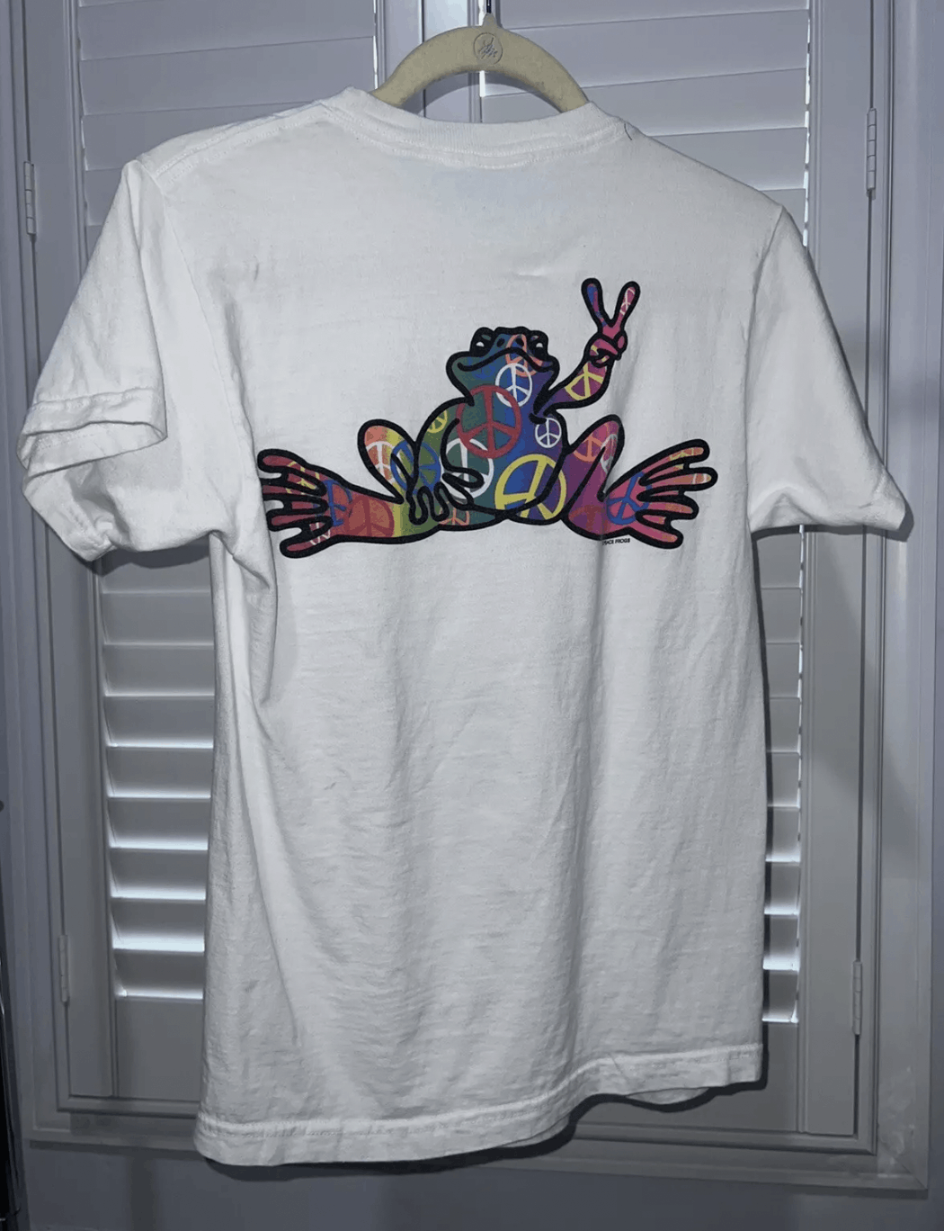 Vintage Vintage Peace Frogs Tee Size Small Size US S / EU 44-46 / 1 - 1 Thumbnail