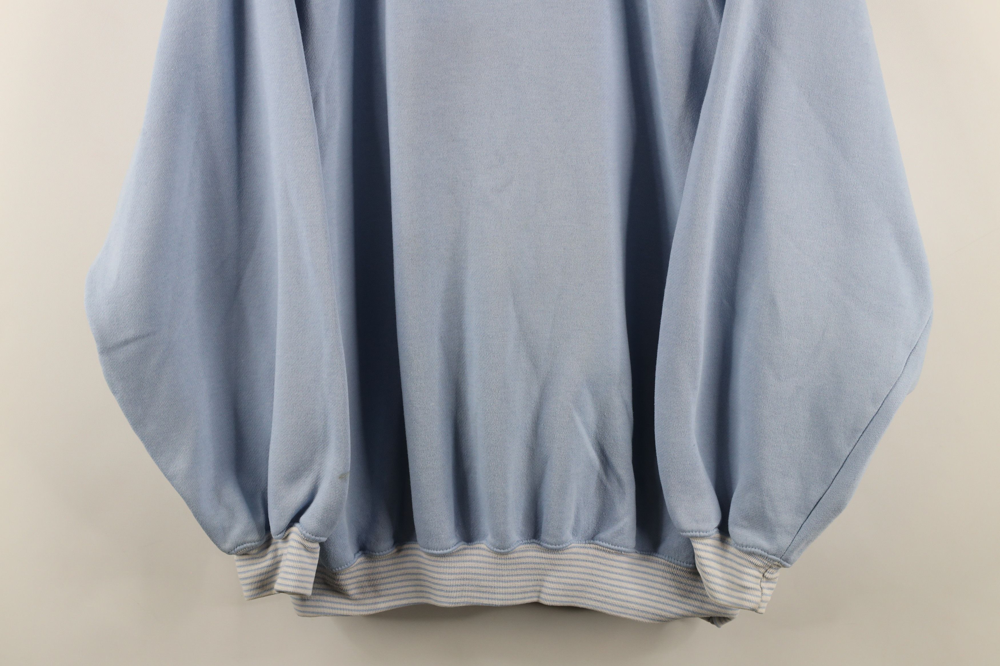 Vintage Vintage 90s Streetwear Crewneck Sweatshirt Light Blue Size XL / US 12-14 / IT 48-50 - 3 Thumbnail