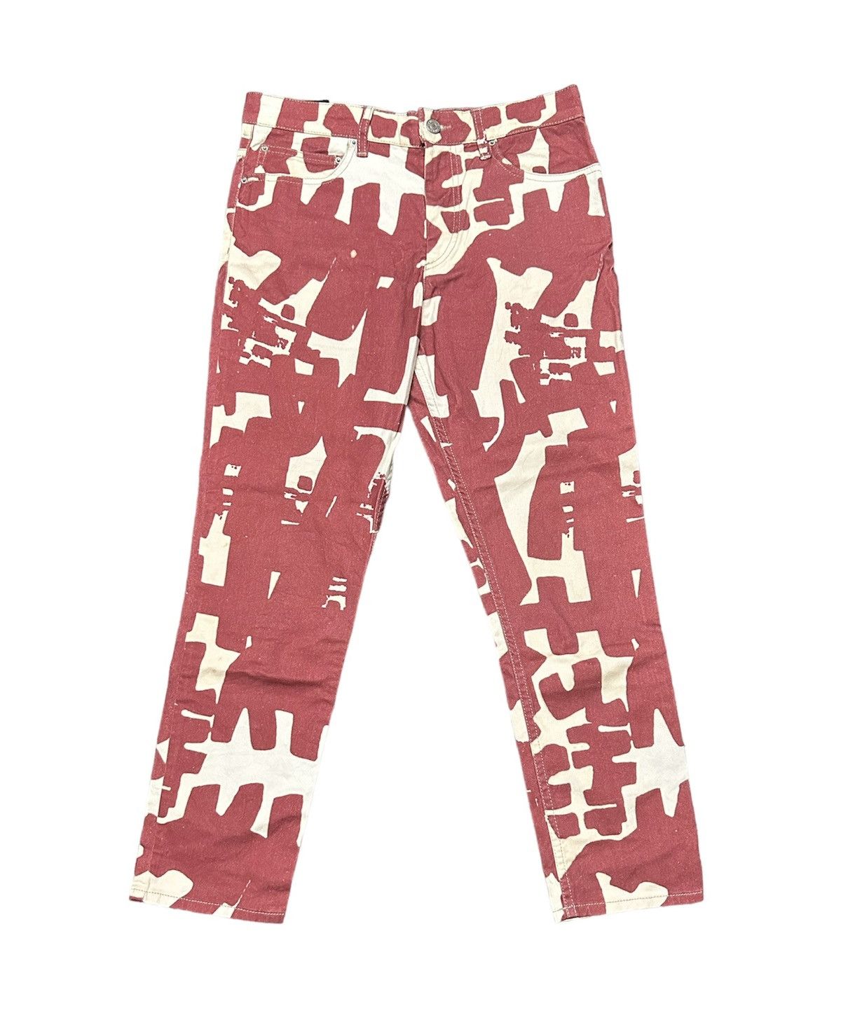 Isabel Marant Isabel Marant red n cream print pant Size 30" / US 8 / IT 44 - 1 Thumbnail