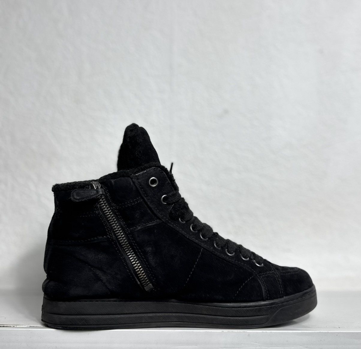 Prada Prada Suede Women’s Luxury High Top Sneakers Boots Size 38 Size US 7.5 / IT 37.5 - 11 Thumbnail
