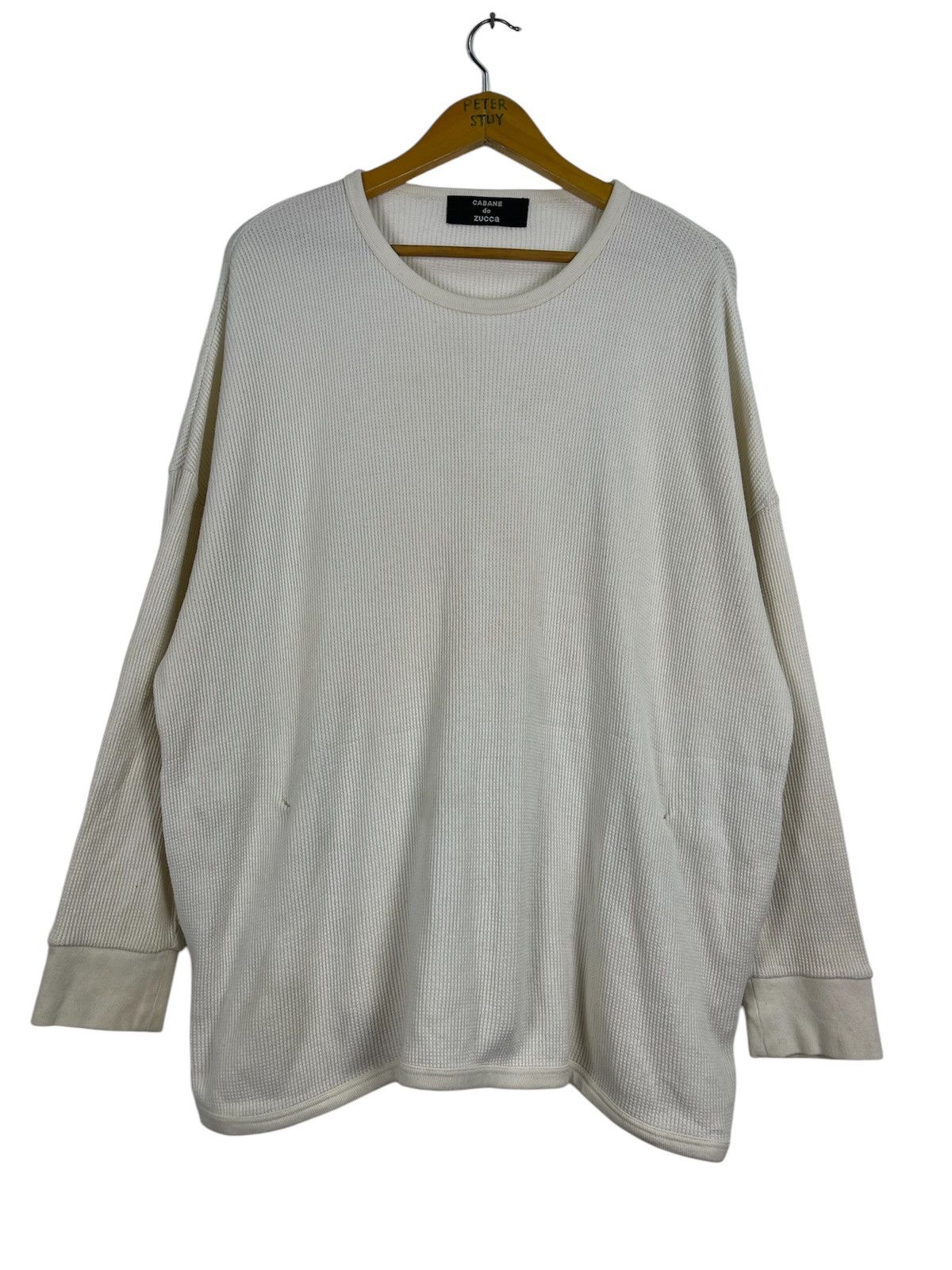 Designer Cabane De Zucca Women’s Waffle Crew Neck Longsleeve Size US M / EU 48-50 / 2 - 1 Thumbnail