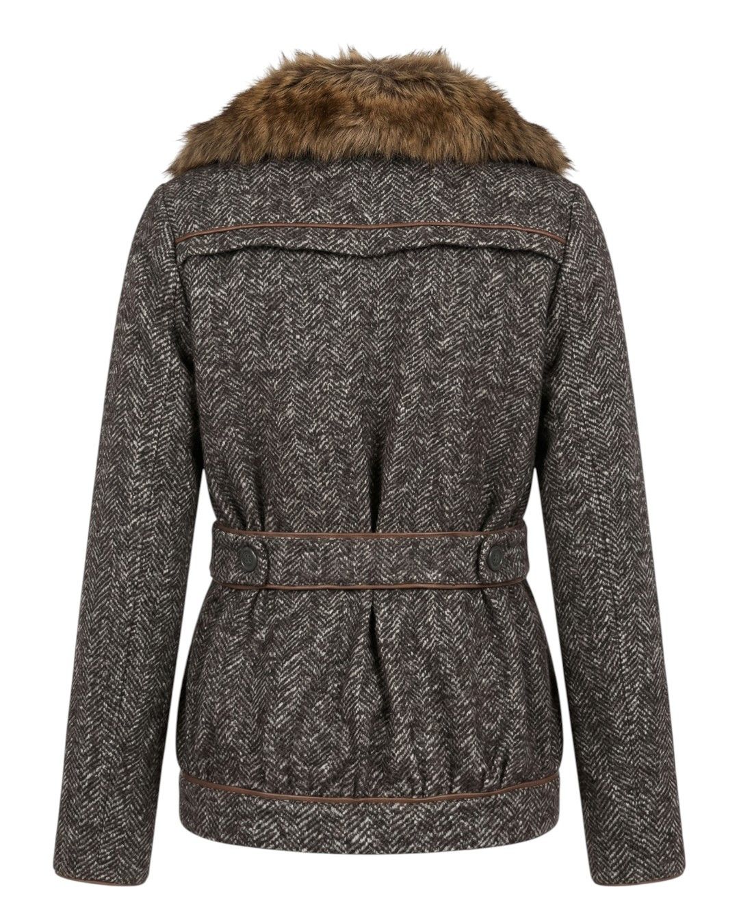 Roberto Cavalli FOX FUR COLLAR TWEED COAT JACKET Size M / US 6-8 / IT 42-44 - 2 Thumbnail