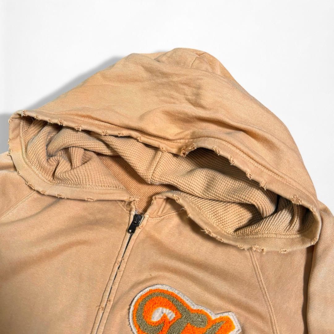 Number (N)ine NUMBER (N)INE 05AW Distressed Zip-Up Hoodie Brown Size XL Size US XL / EU 56 / 4 - 7 Thumbnail
