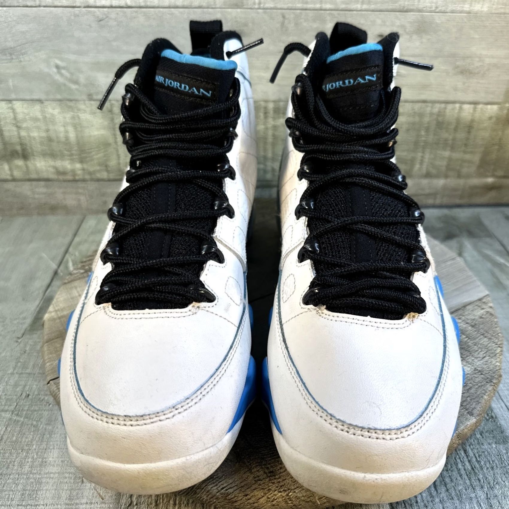 Jordan Brand Jordan 9 Retro Powder Blue Sneakers Men 9.5 2024 Summit White Black Dark Powder Blue Leather Athletic Size US 10 / EU 43 - 3 Thumbnail