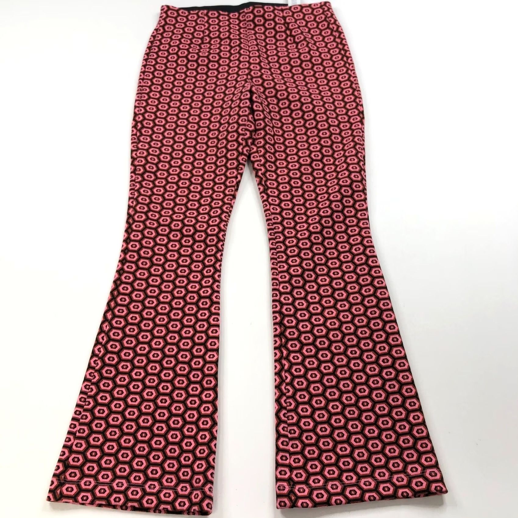 Zara Zara Pants Geometric All Over Print Mid Rise Pull On Regular Women Inseam 28 in 28W 28L Size 32" / US 10 / IT 46 - 3 Thumbnail
