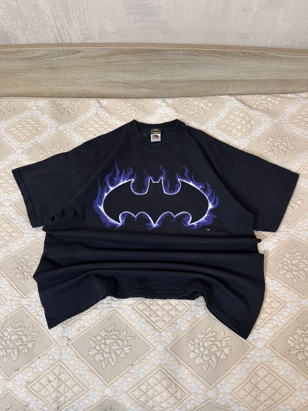 DC Comics 🔥 Batman Flame Logo T Shirt DC Vintage Comics Movie Dark Size US XL / EU 56 / 4 - 3 Thumbnail