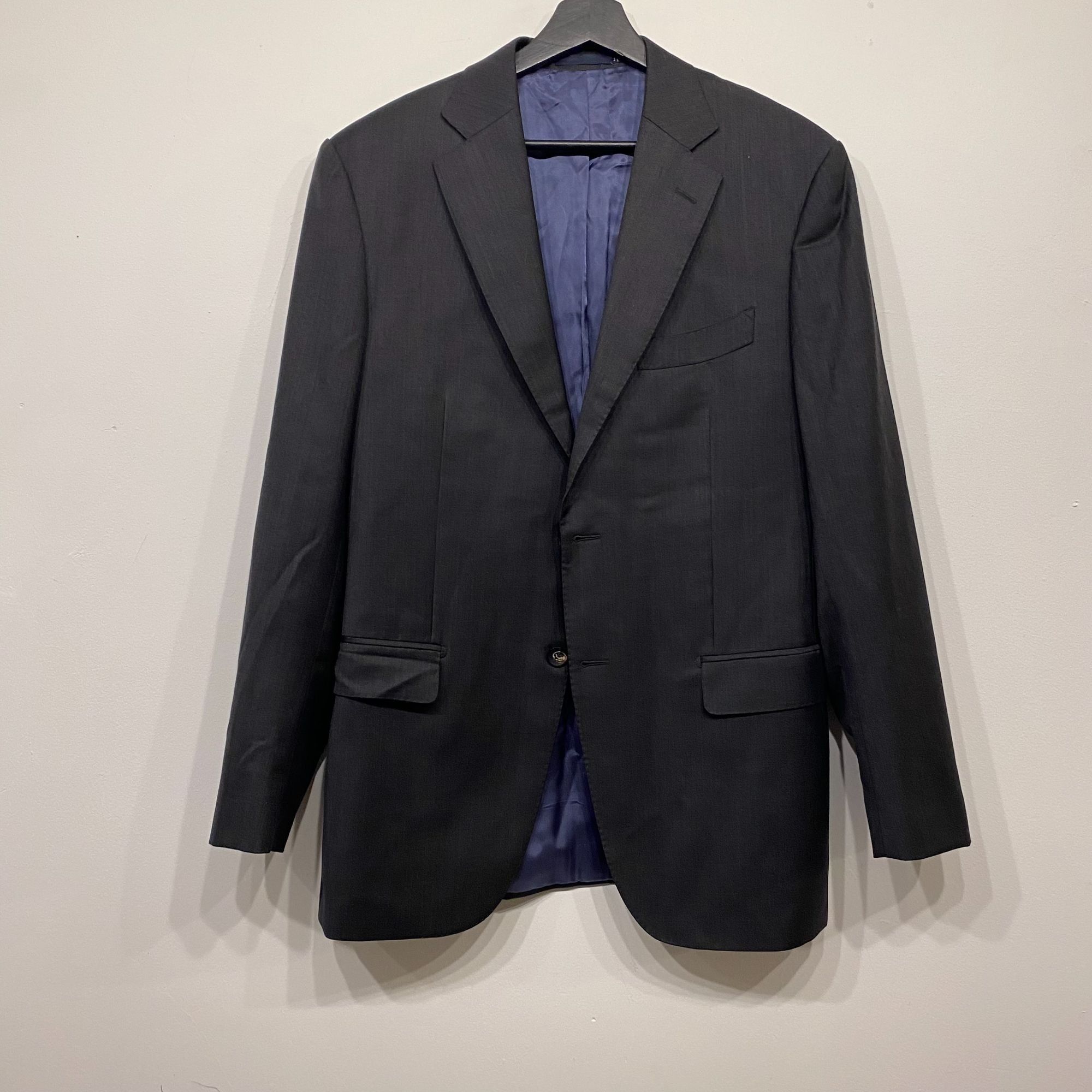 Suitsupply Suitsupply Napoli Black Dark Grey Two Button Suit Jacket Siz Size 40L - 2 Thumbnail