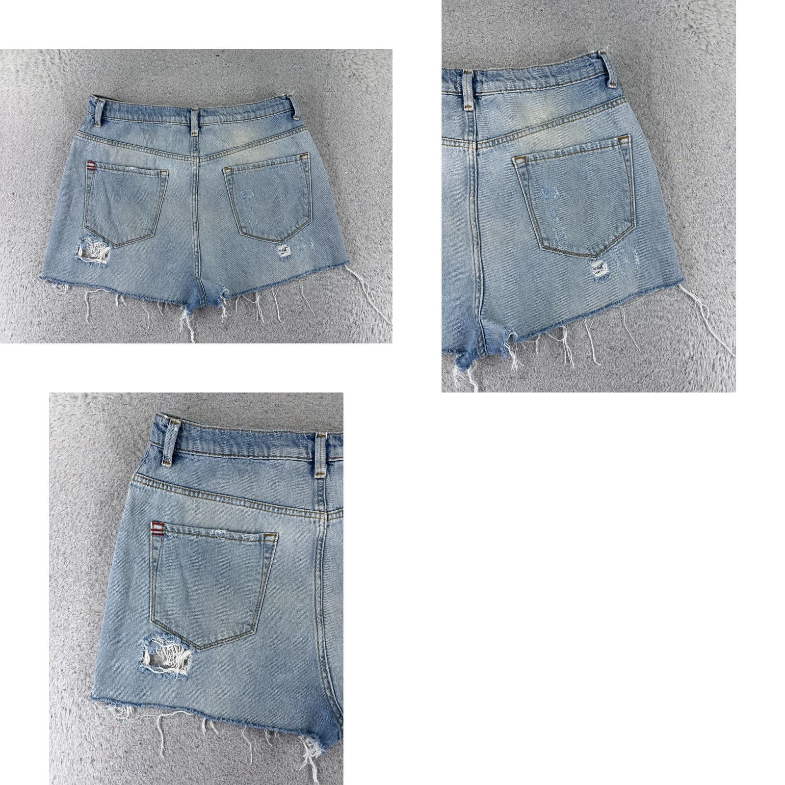 Bdg BDG Shorts Womens Blue Denim 25 Mid Rise Cut-Off 2.0in Inseam 5-Pocket Cotton Blend Medium Wash Java? Size 42" / US 20 - 9 Thumbnail