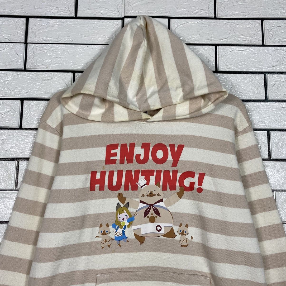Japanese Brand 📌Vintage Hoodie Striped Design Uniqlo Cartoon Japan Size US L / EU 52-54 / 3 - 4 Thumbnail