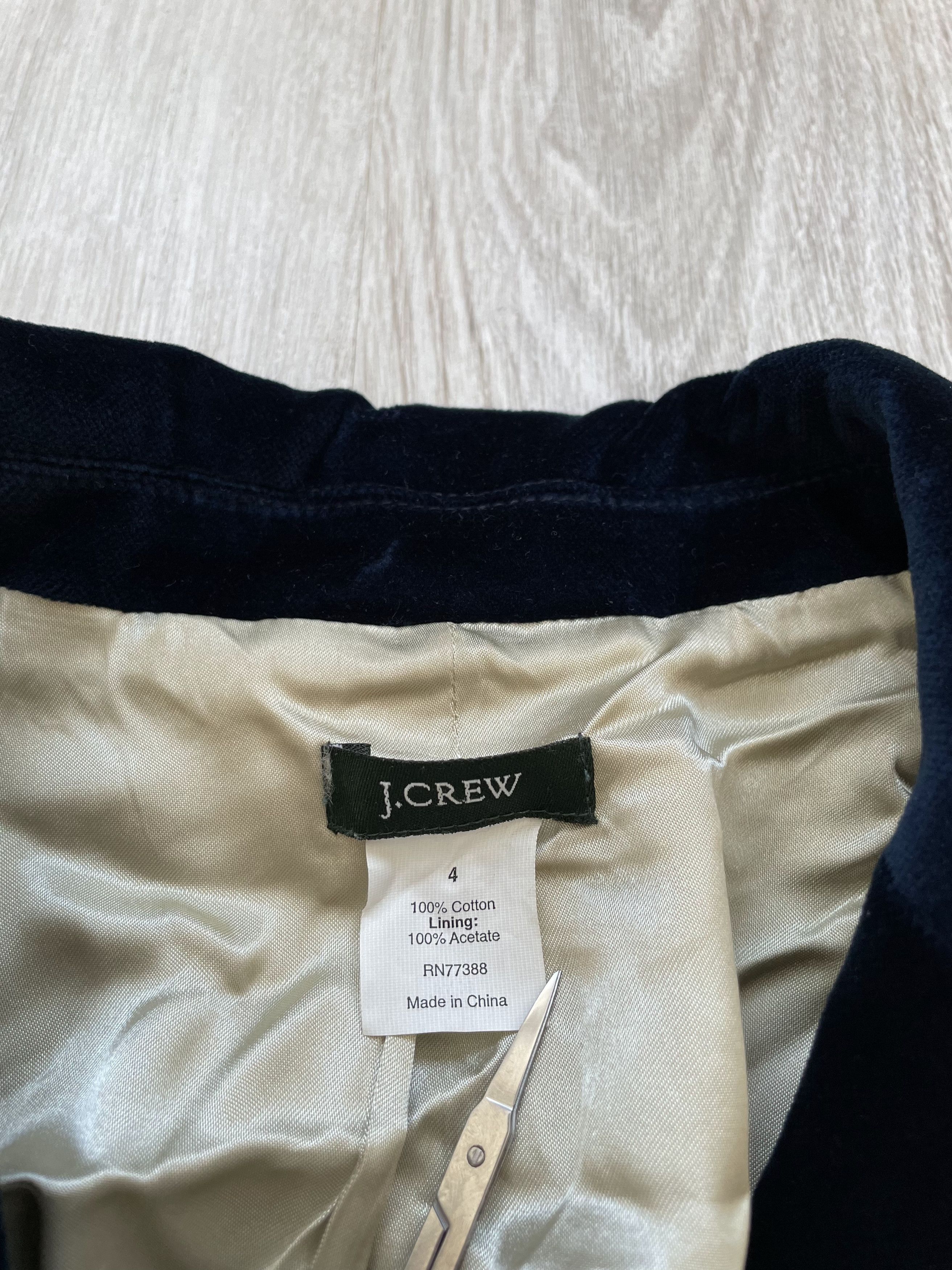 J.Crew Vintage Y2K J.Crew Velour Blazer Jacket Size M / US 6-8 / IT 42-44 - 4 Thumbnail