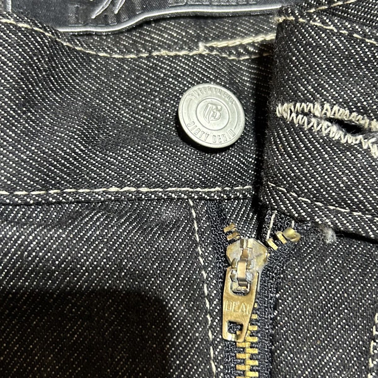 Ruff Ryders × Vintage Ruff Ryders Dirty Denim Cargo Jeans DMX Y2K Sz 38 Dark Wash Size US 38 / EU 54 - 2 Thumbnail