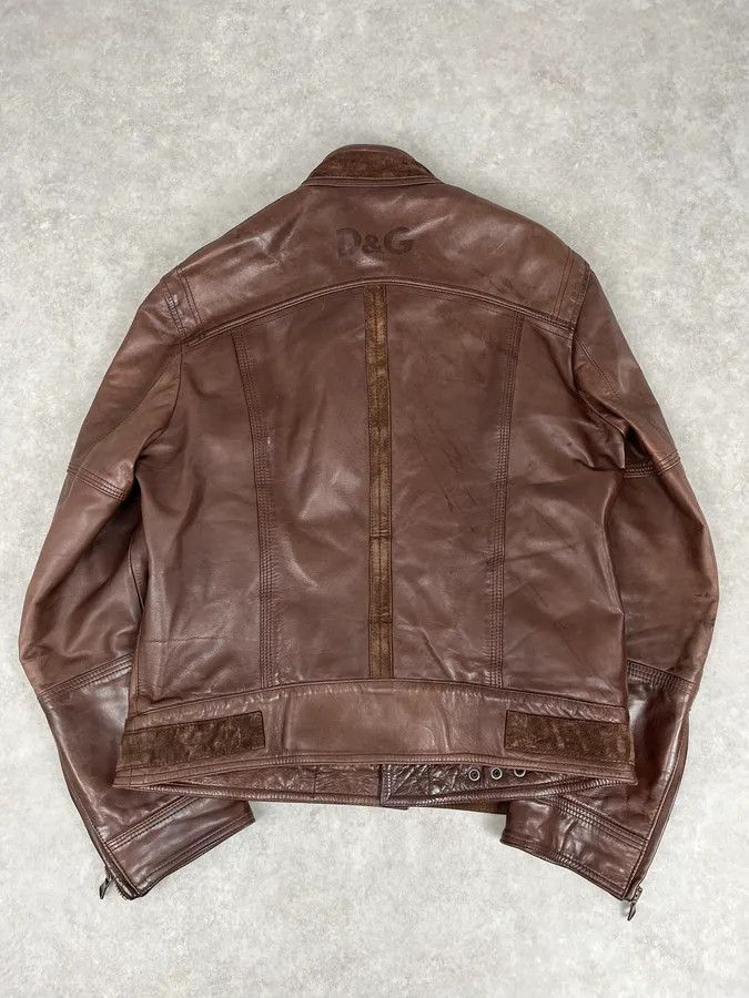 Dolce & Gabbana SS2005 Dolce & Gabbana Brown Hybrid Leather Premium Jacket Size US L / EU 52-54 / 3 - 7 Thumbnail