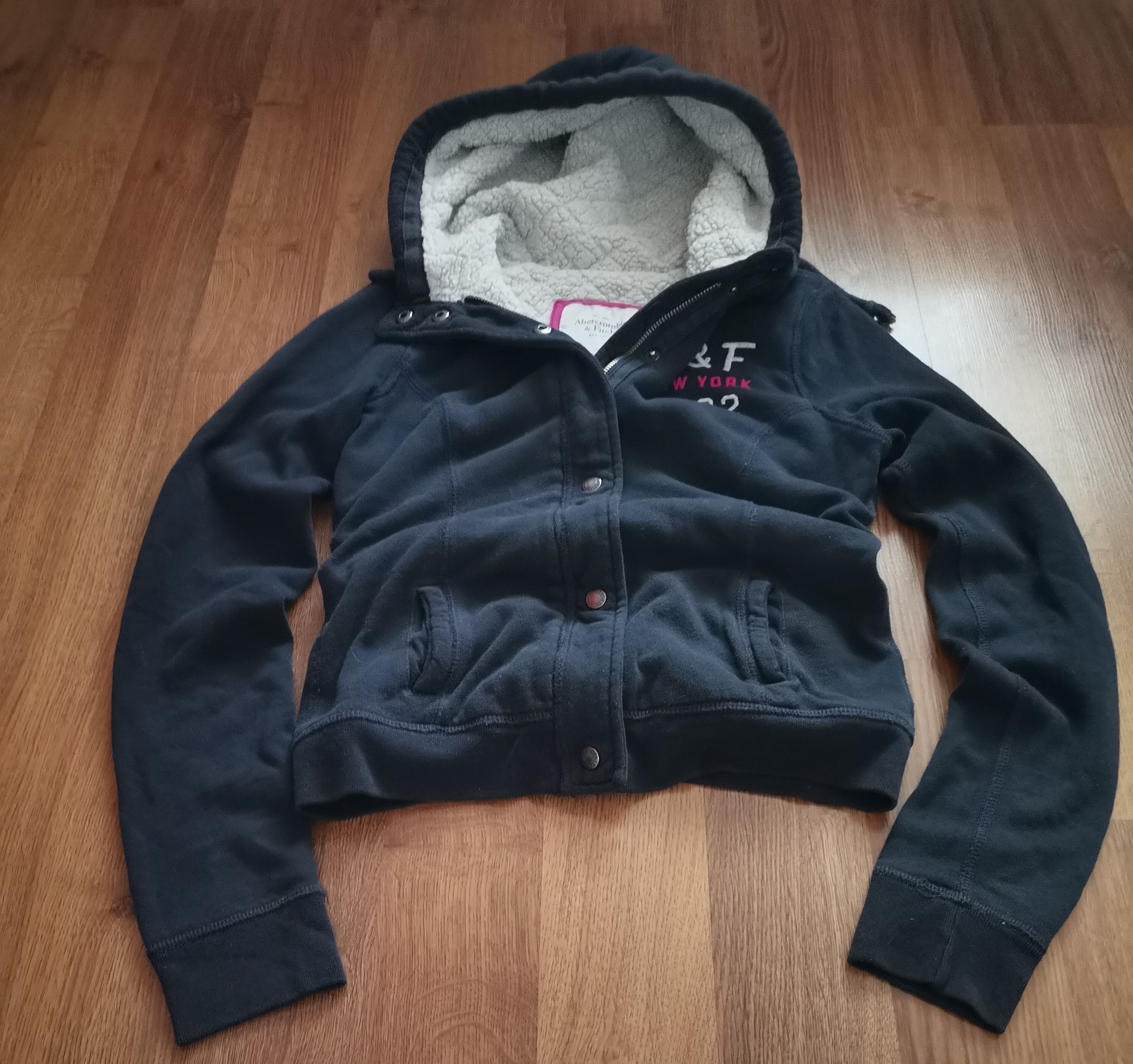 Abercrombie & Fitch Abercrombie & Fitch Women's Zip Up Sherpa Hoodie Size S / US 4 / IT 40 - 1 Thumbnail