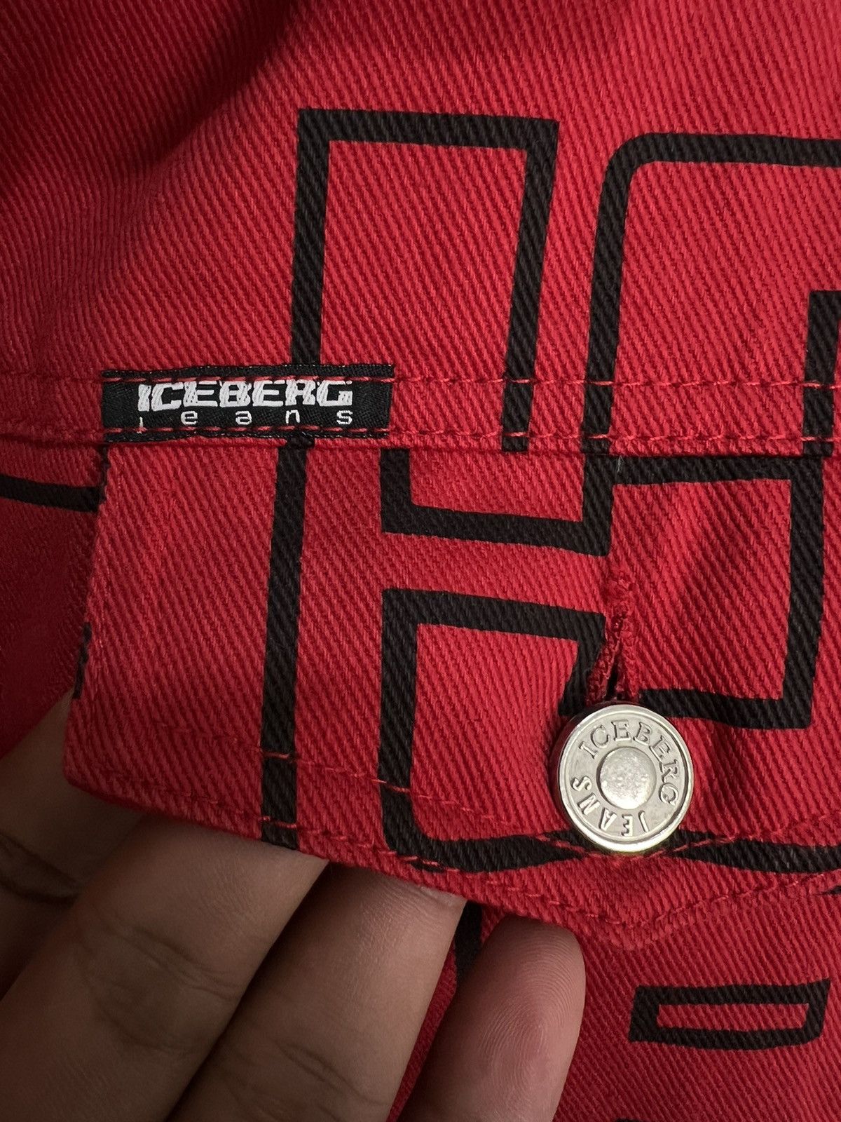 Iceberg × Vintage Iceberg Jeans 90’s Block Spellout Jacket Size US XL / EU 56 / 4 - 6 Thumbnail
