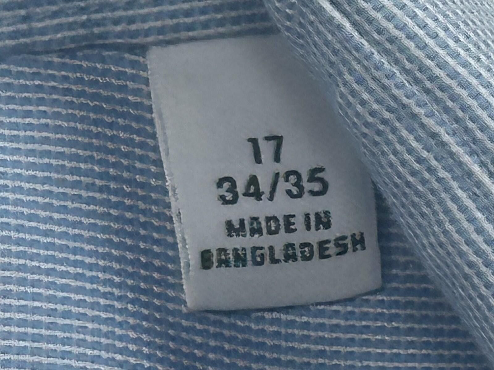 Calvin Klein Calvin Klein Slim Performance Non-Iron Button Up Blue Men XL Size 44R - 8 Thumbnail