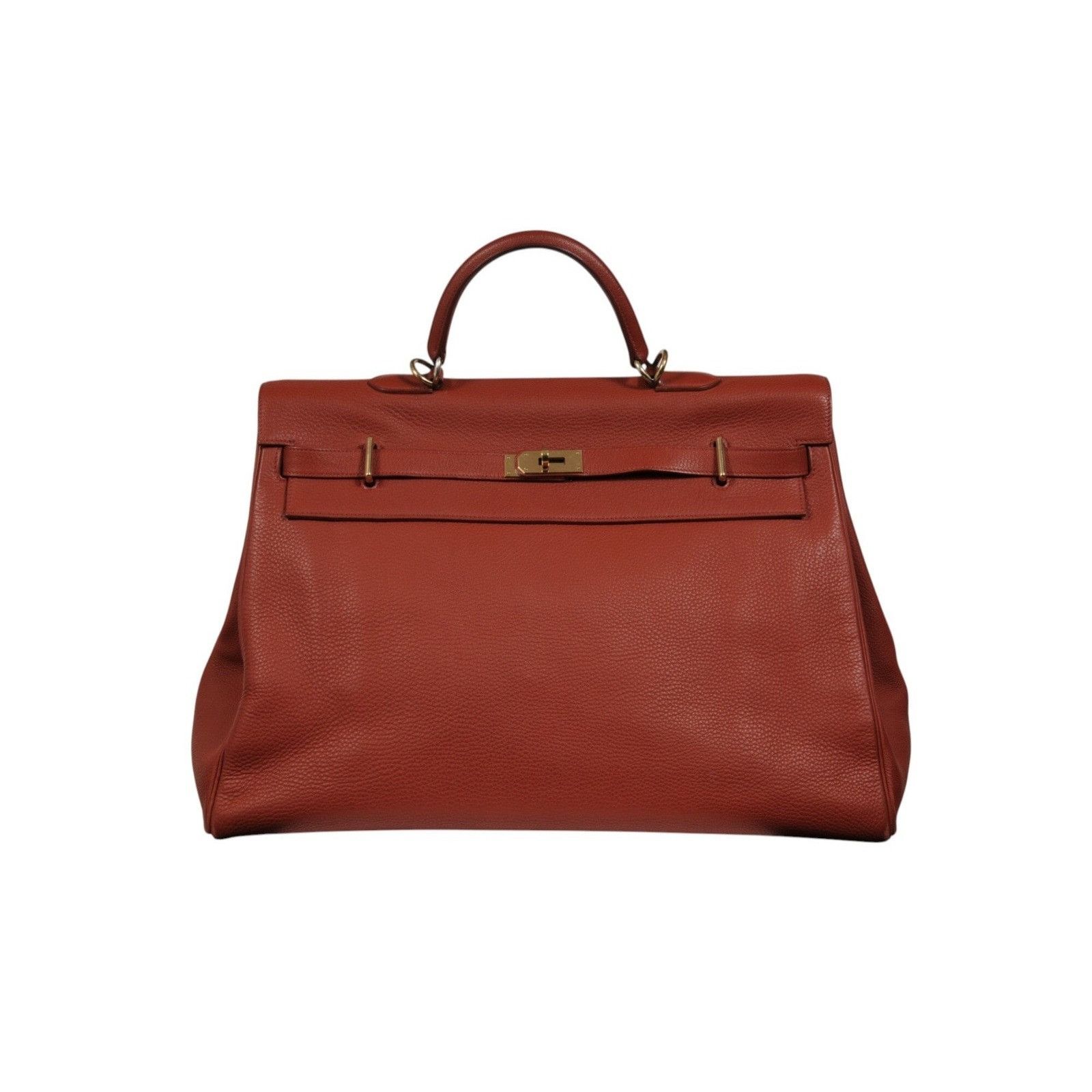 Hermes Vintage Kelly 50 Red Bordeaux Gold Hardware Travel Ca Size ONE SIZE - 9 Thumbnail