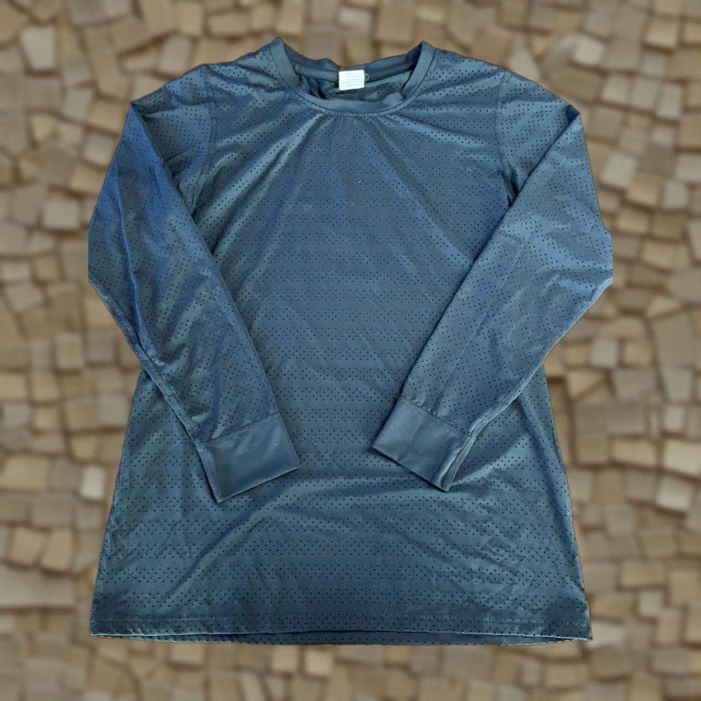 Vintage Zyia Active Shirt Women's Large Black Long Sleeve Activewear Pullover Crew Neck Modern Shirt Mens? Size L / US 10 / IT 46 - 1 Thumbnail