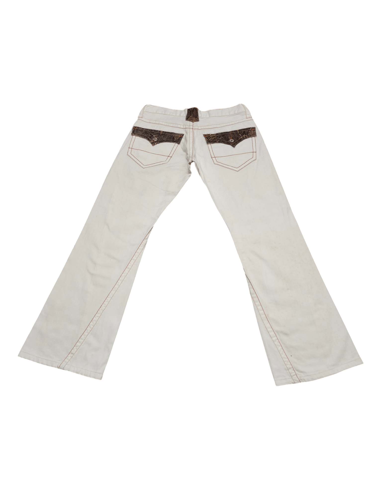 If Six Was Nine Flare Jeans Semantic Design Pyton Trim Rusty Denim Bootcut Size US 34 / EU 50 - 16 Thumbnail