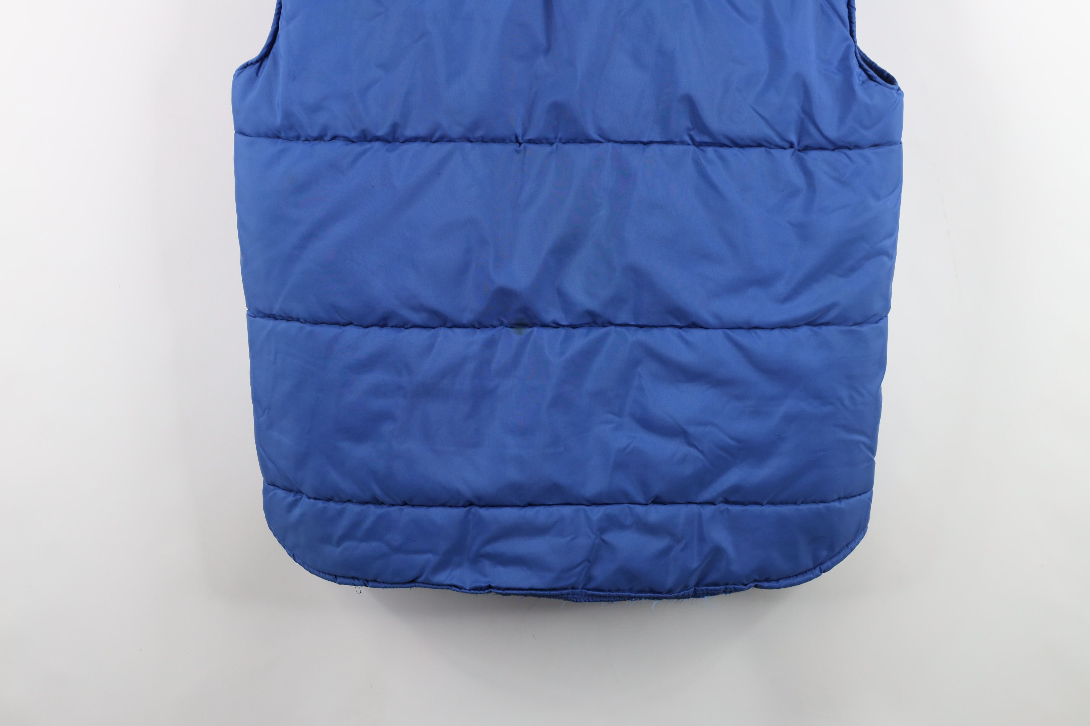 Vintage Vintage 70s Streetwear Blank Puffer Vest Jacket Royal Blue Size US M / EU 48-50 / 2 - 15 Thumbnail