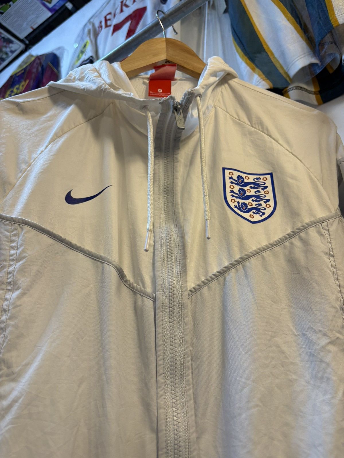 Nike England Football Team Windbreaker Jacket Size US M / EU 48-50 / 2 - 2 Thumbnail