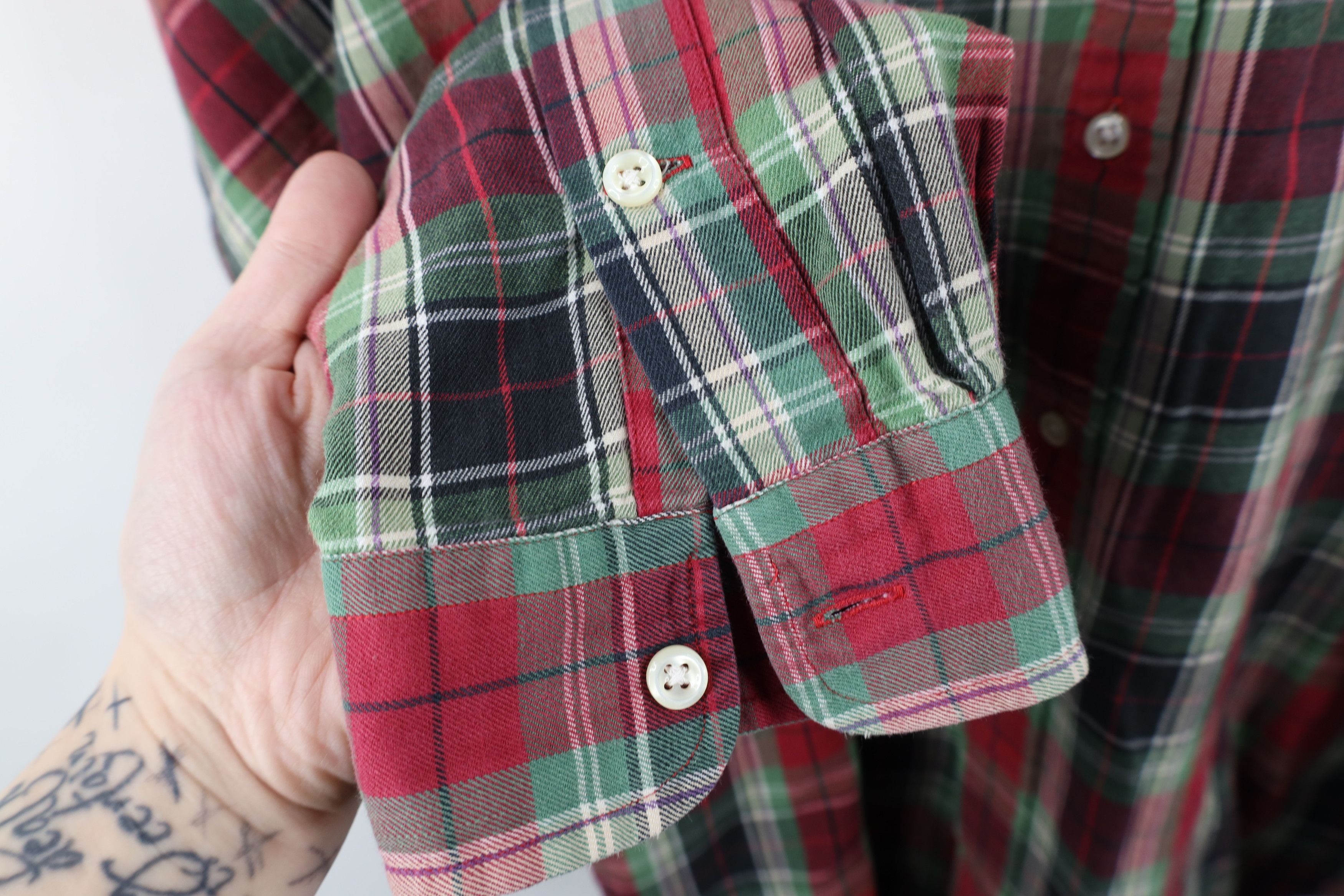 Ralph Lauren × Vintage Vintage 90s Ralph Lauren Collared Flannel Button Down Shirt Size US XL / EU 56 / 4 - 6 Thumbnail