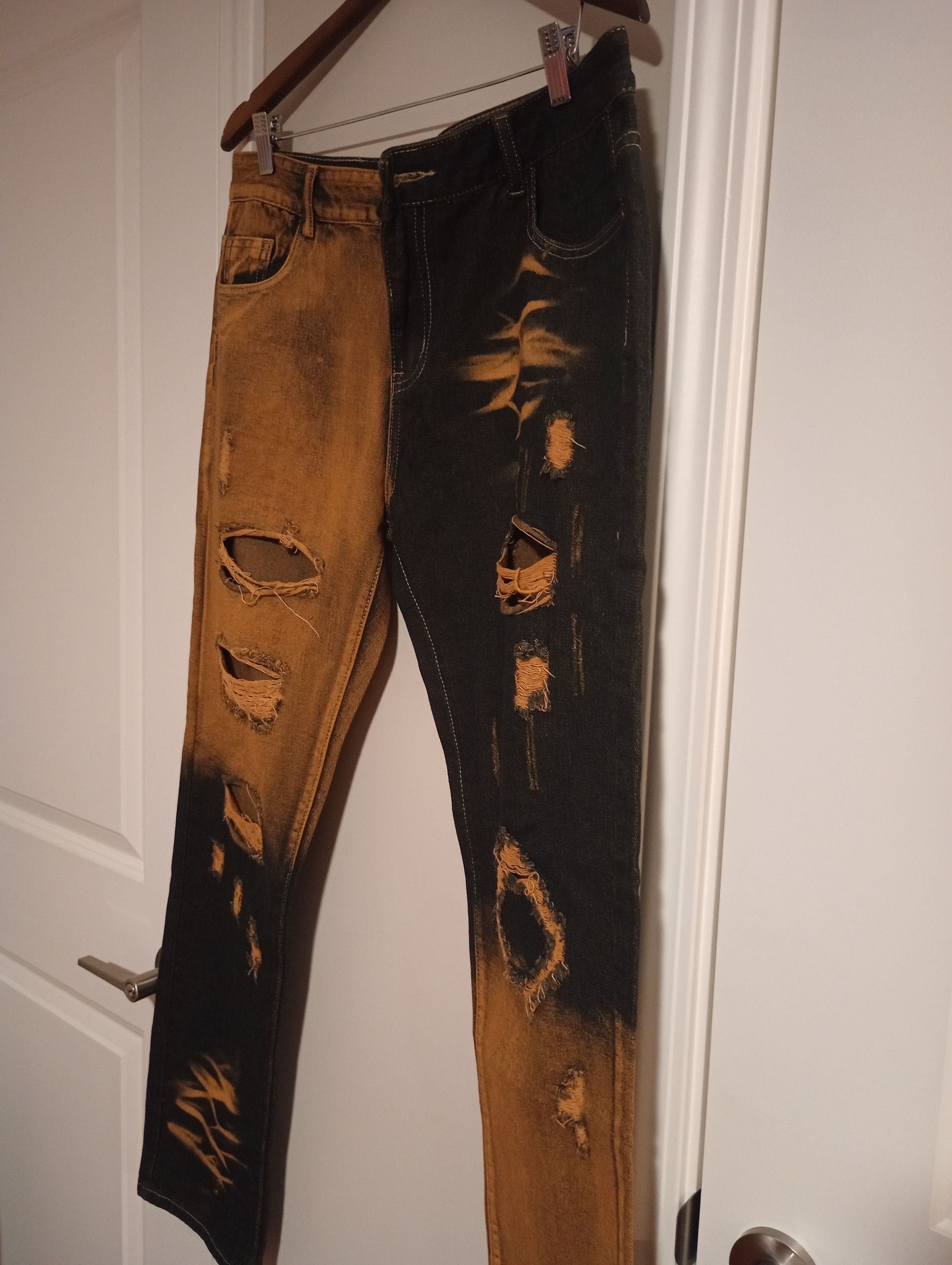 Vintage Men's Handsome Two Toned Street Style Ripped Jeans Size US 36 / EU 52 - 5 Thumbnail