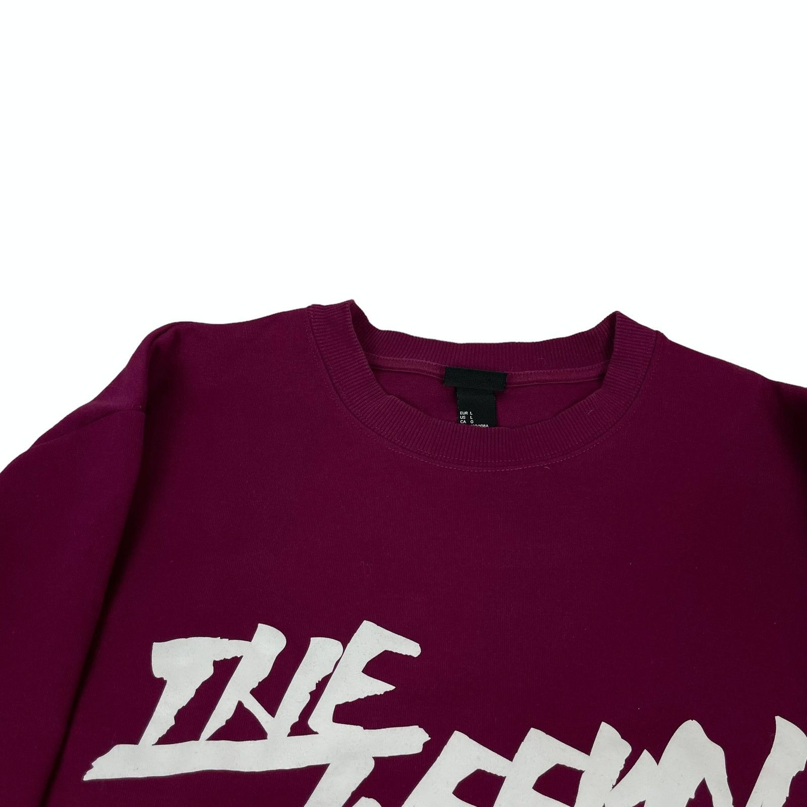 H&M H&M The Weeknd Men's Burgundy Crew Neck Sweatshirt Large Size US L / EU 52-54 / 3 - 2 Thumbnail