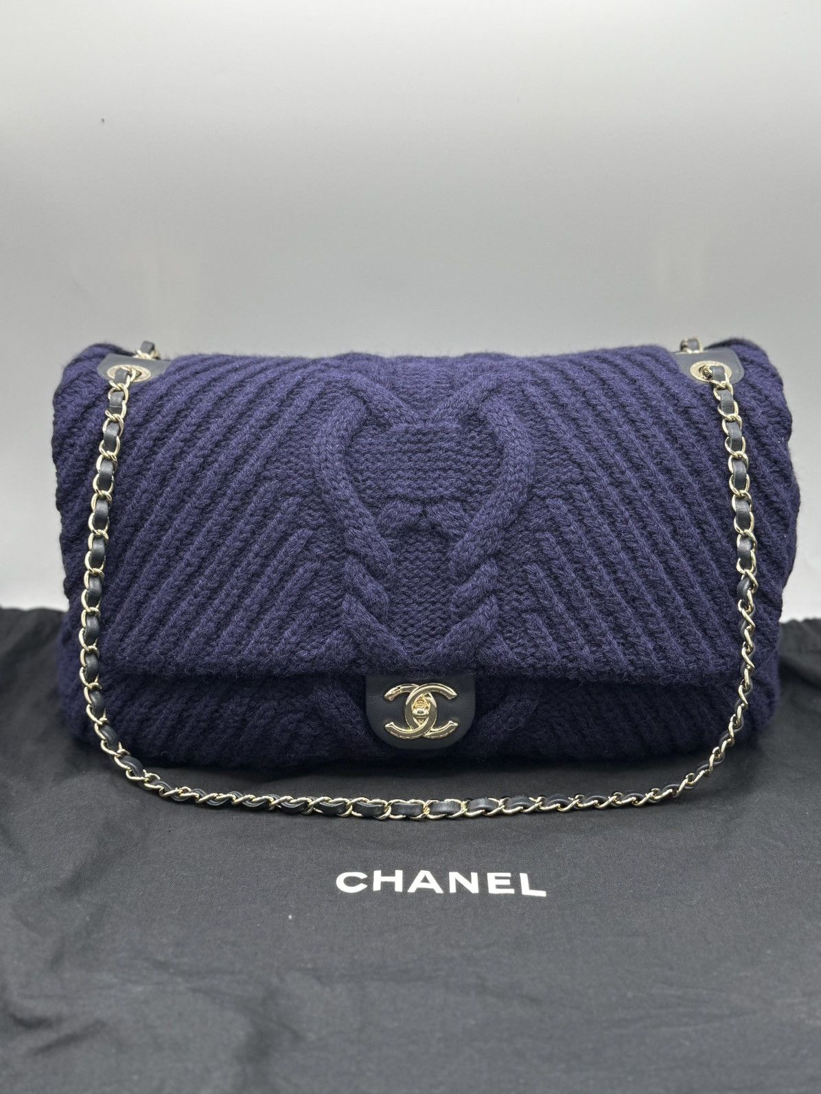 Chanel RARE XXL Chanel Knit Purple - luggage Flap bag Size ONE SIZE - 9 Thumbnail