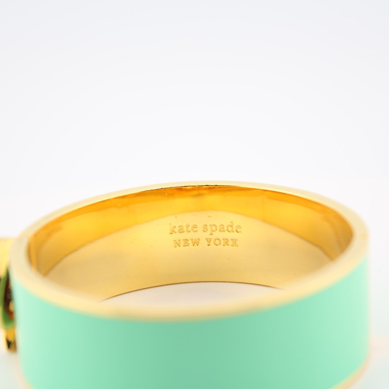 Kate Spade Kate Spade New York Heritage Spade Mint Enamel Gold Bangle Size ONE SIZE - 5 Thumbnail