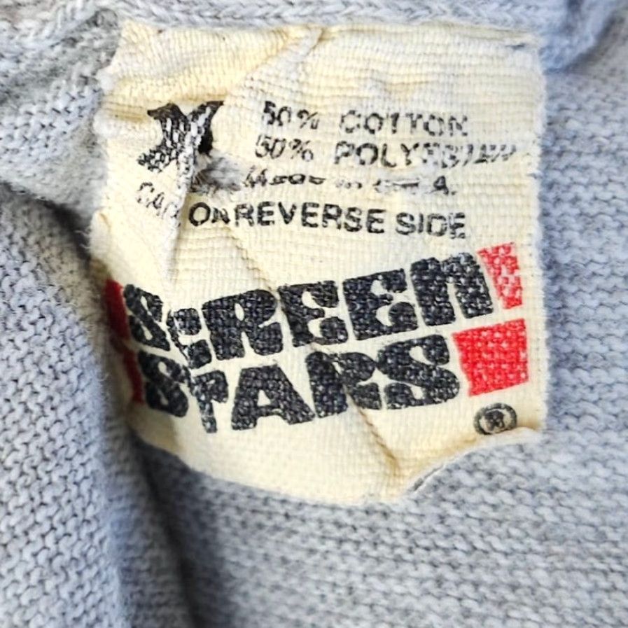 Vintage VINTAGE Screen Stars T-Shirt Mens Size M In Flagrante Delicto Joke 80s USA Gray Short Sleeve Crew Neck College Greek Humor Size US M / EU 48-50 / 2 - 6 Thumbnail