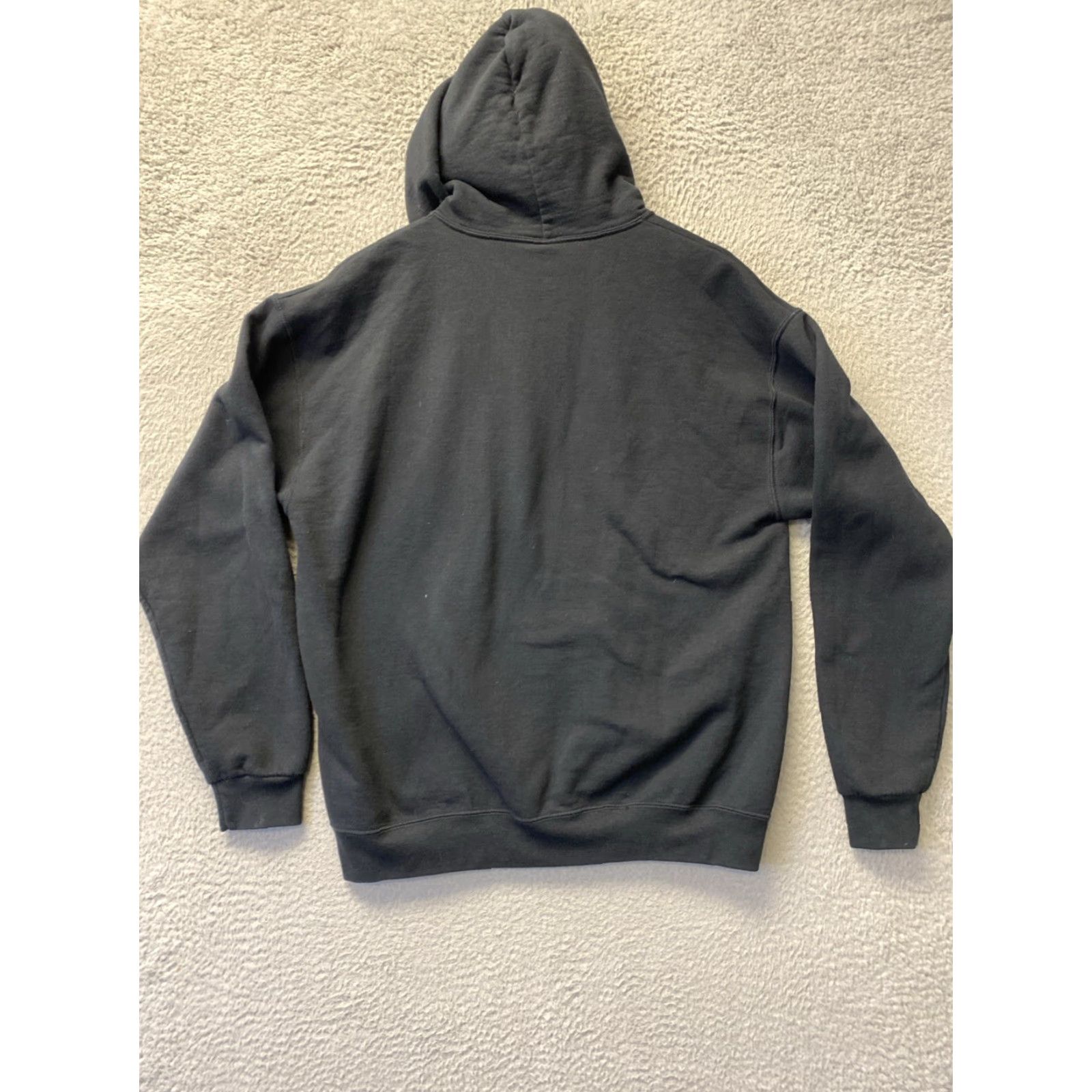 Jerzees JERZEES Hoodie Black L Mens University Logo Pullover Sweatshirt, All Seasons, Hooded, Pockets, Regular Fit Size US L / EU 52-54 / 3 - 7 Thumbnail
