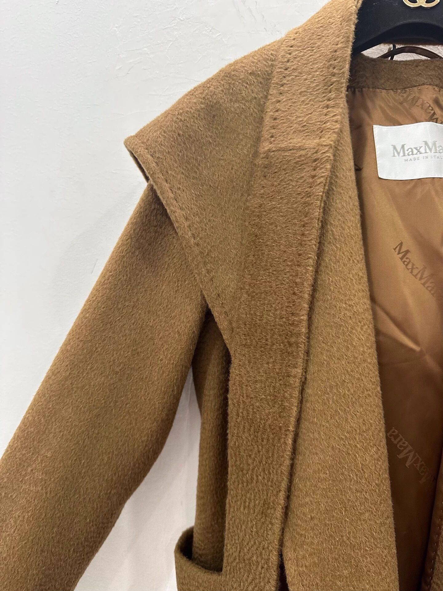 Max Mara MaxMara Railto Women's Camel Hair Hooded Gown 32 Size XXS / US 00 / IT 34 - 5 Thumbnail