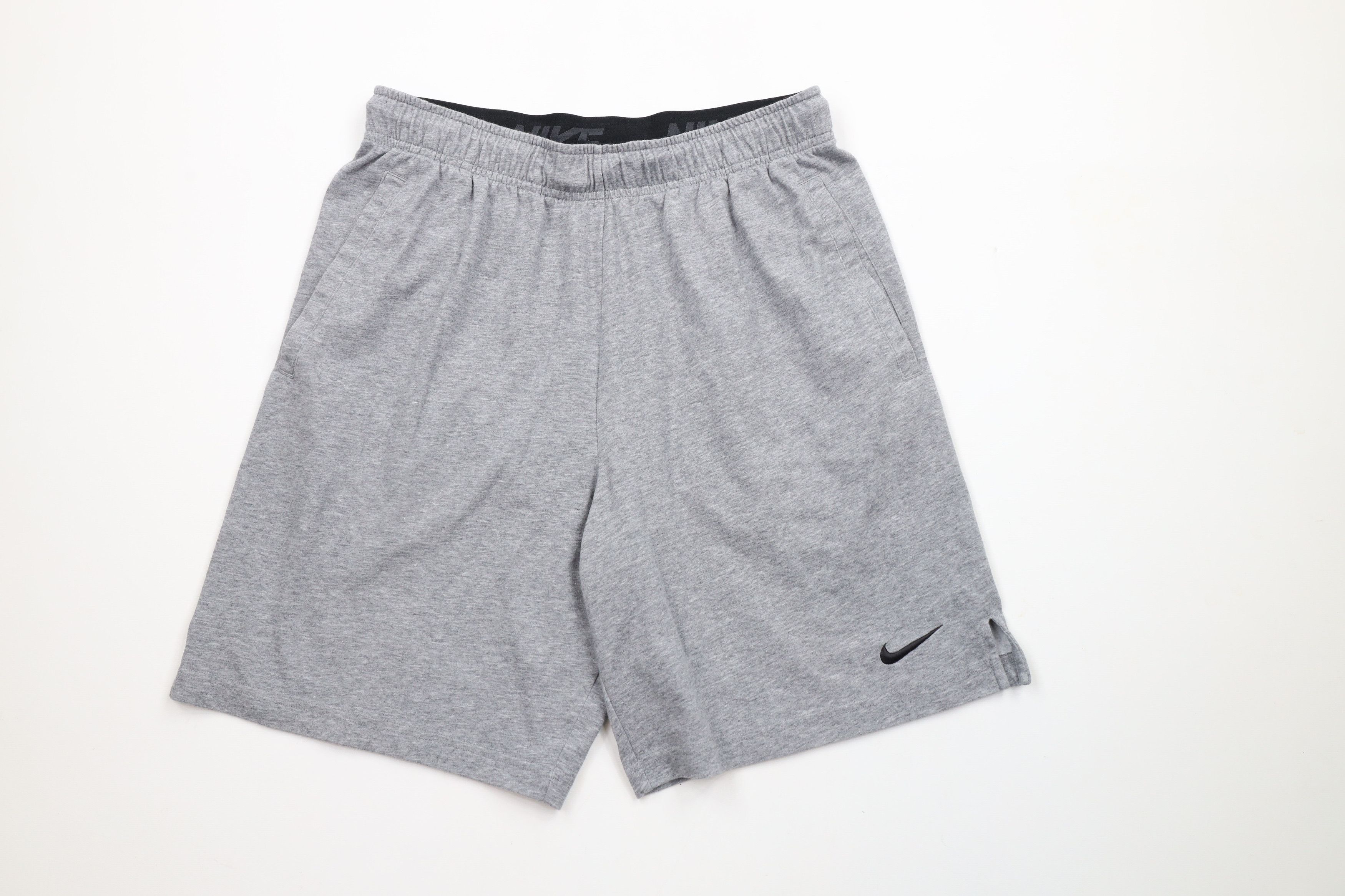 Nike × Vintage Vintage Nike Mini Swoosh Above Knee Shorts Heather Gray Size US 32 / EU 48 - 1 Thumbnail