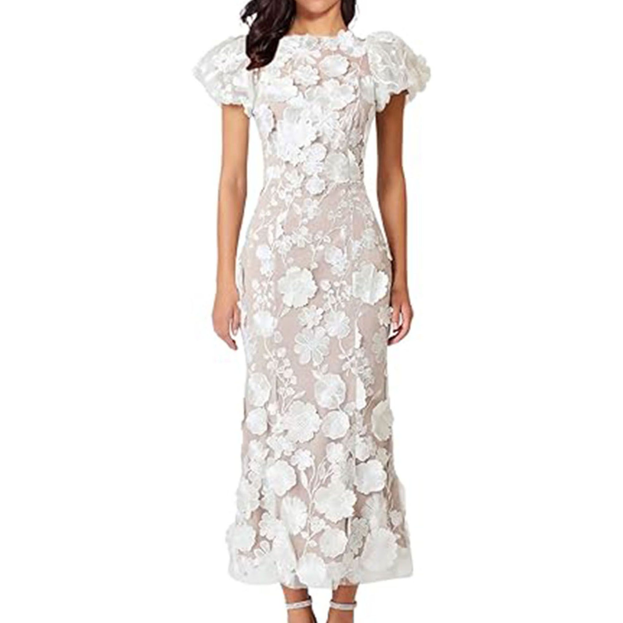 Other Women's Floral Maxi Evening Dress Party Formal Wedding Gown Size M / US 6-8 / IT 42-44 - 7 Thumbnail