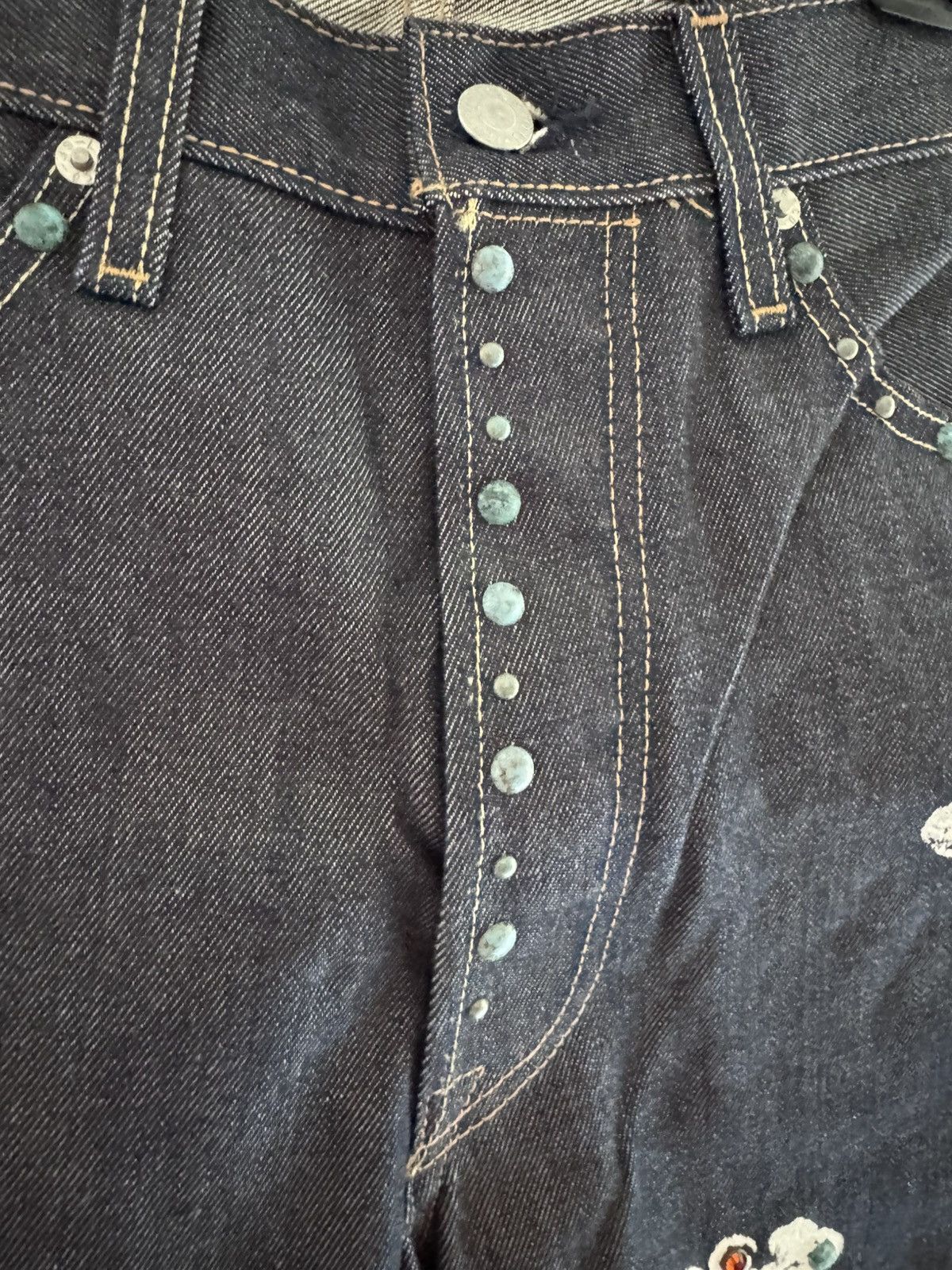 DENIM TEARS Denim Tears Rhinestone Cotton Wreath Raw Selvedge Size US 34 / EU 50 - 4 Thumbnail
